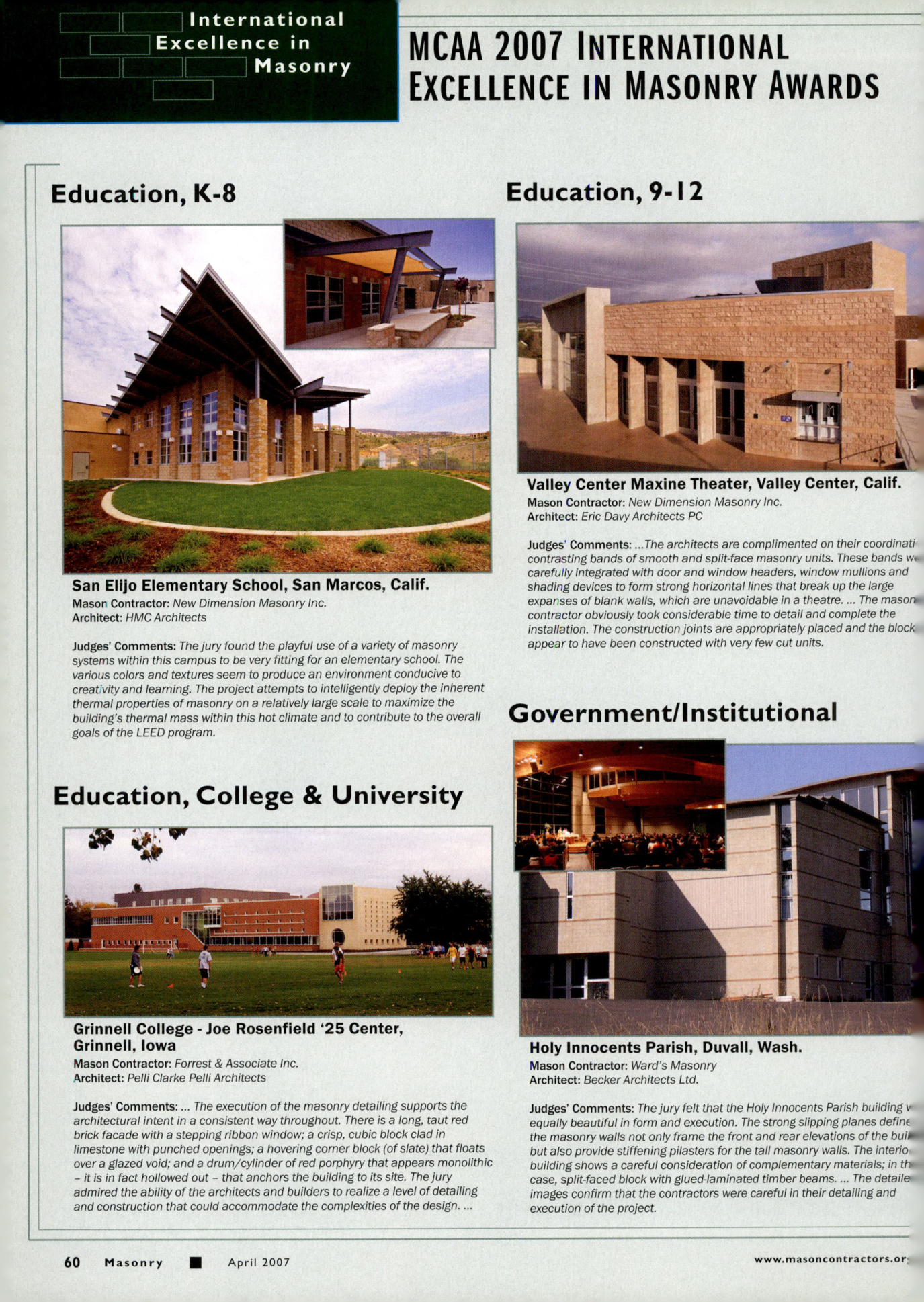 Masonry Magazine April 2007 Page. 62