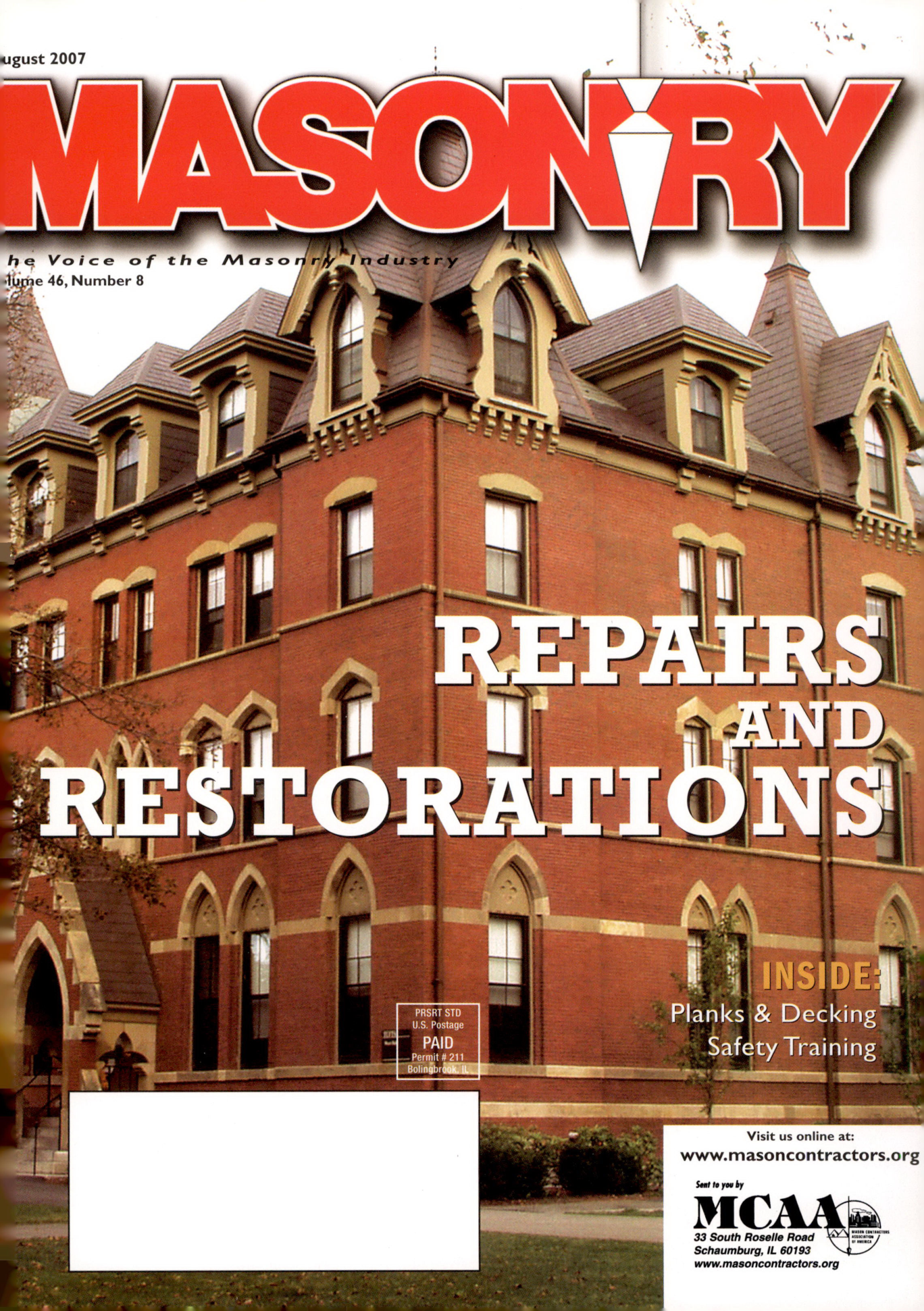 Masonry Magazine August 2007 Page. 1