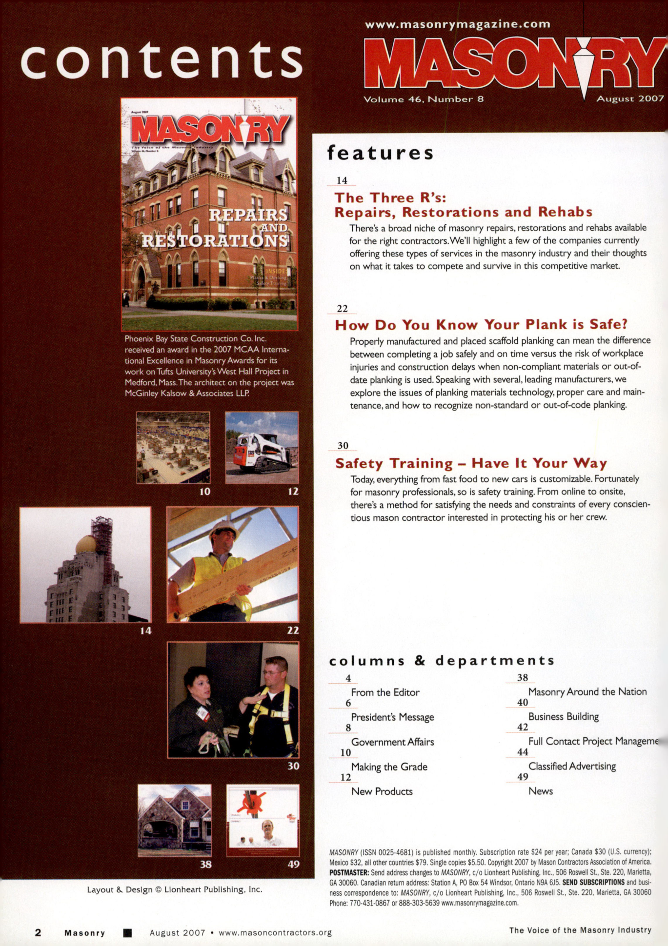 Masonry Magazine August 2007 Page. 4