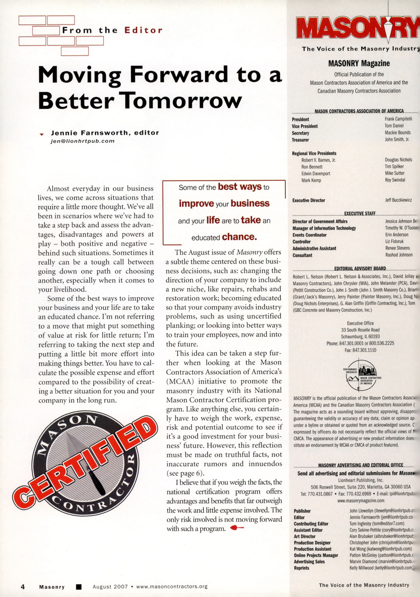 Masonry Magazine August 2007 Page. 6