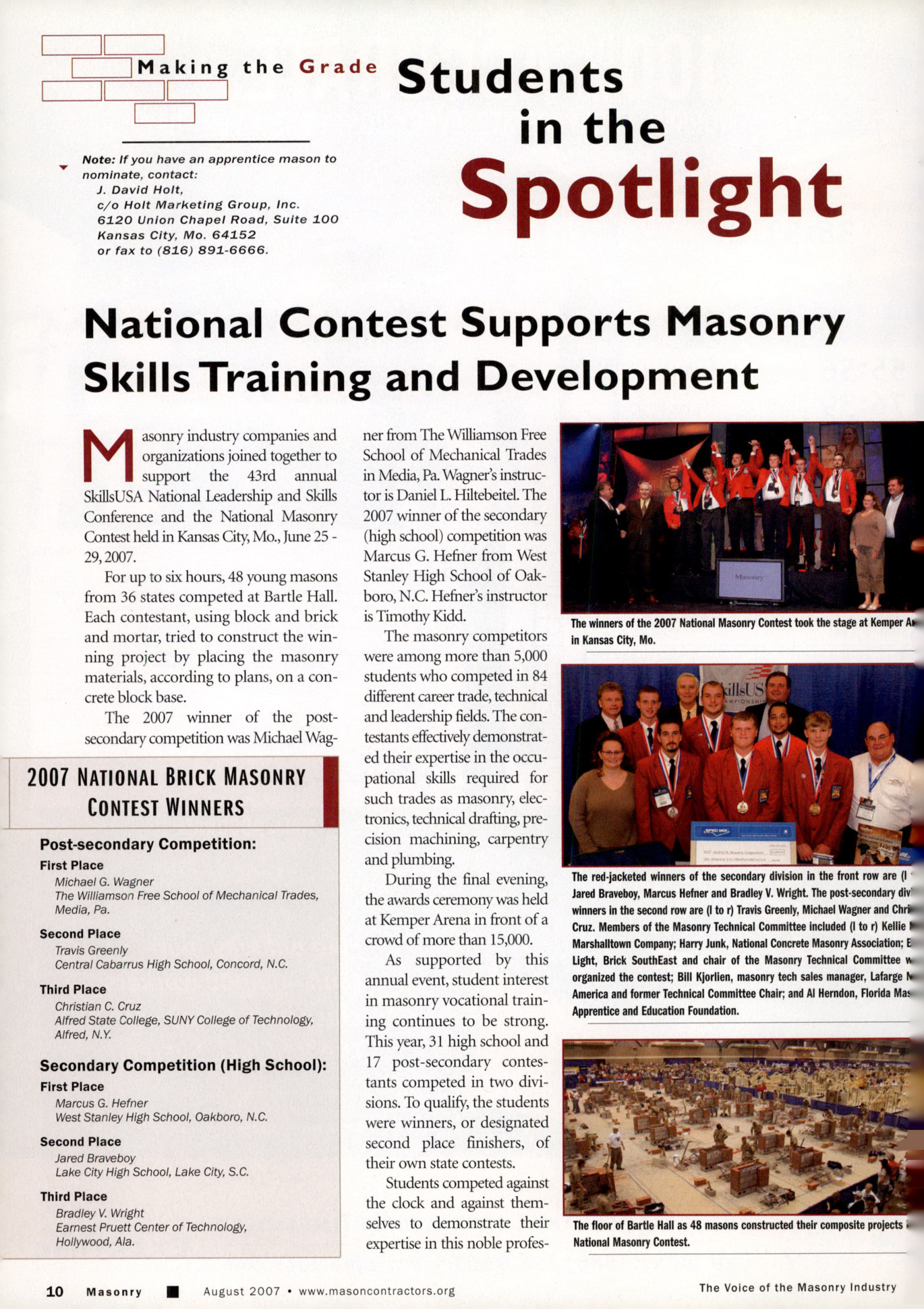 Masonry Magazine August 2007 Page. 12