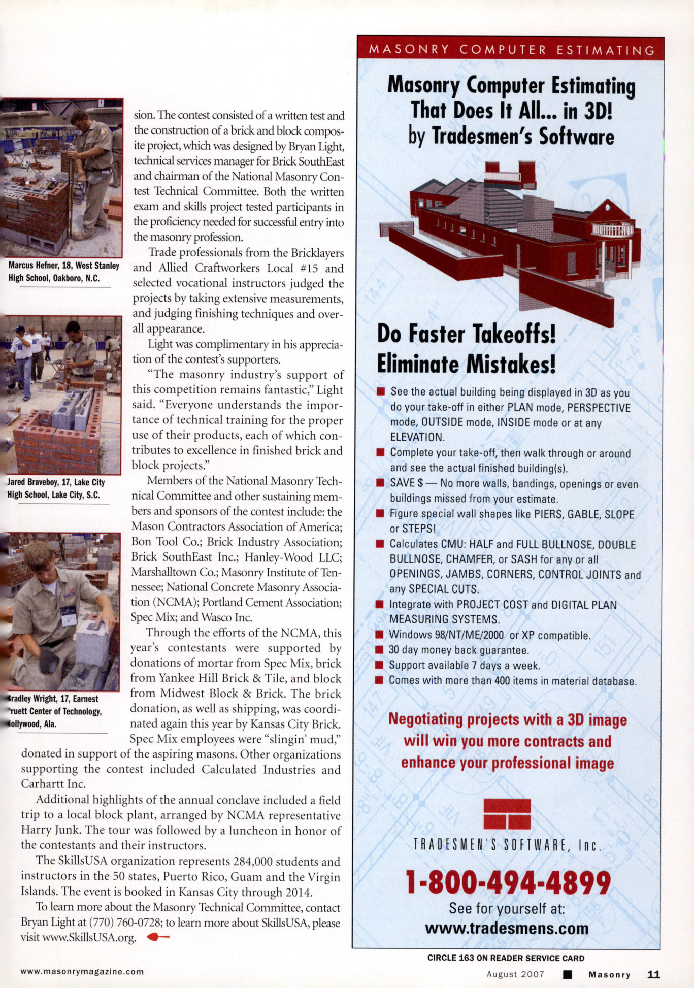 Masonry Magazine August 2007 Page. 13