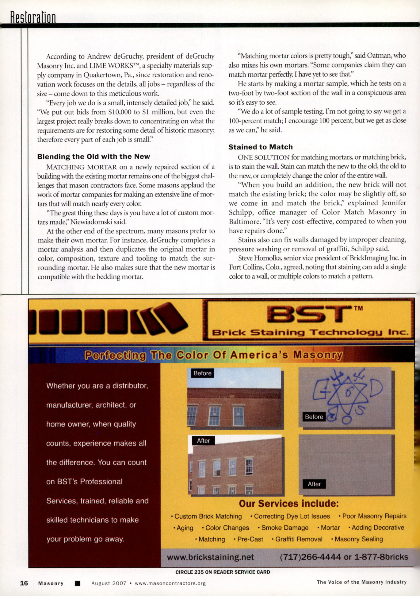 Masonry Magazine August 2007 Page. 18