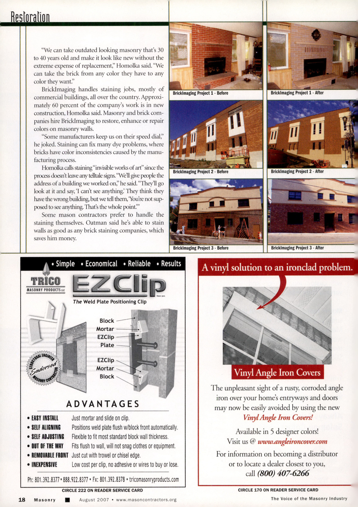 Masonry Magazine August 2007 Page. 20