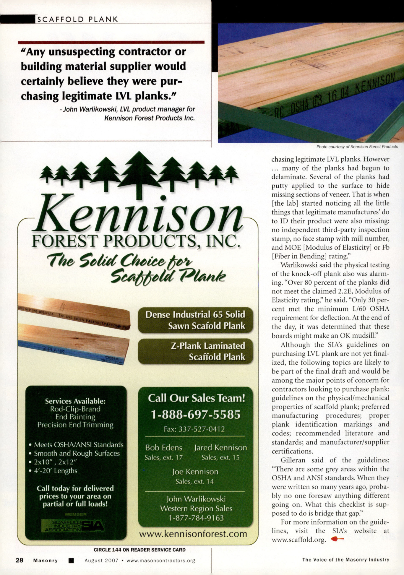 Masonry Magazine August 2007 Page. 30