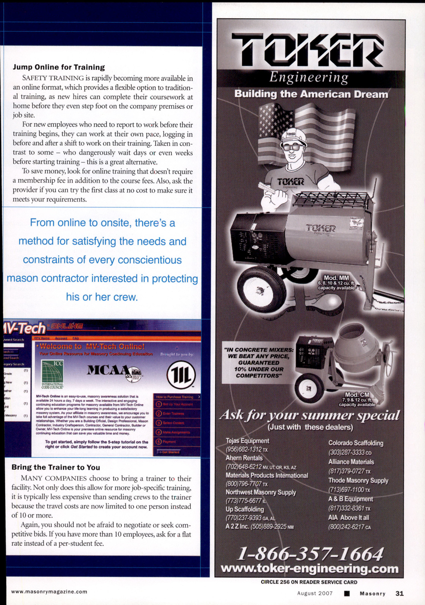 Masonry Magazine August 2007 Page. 33