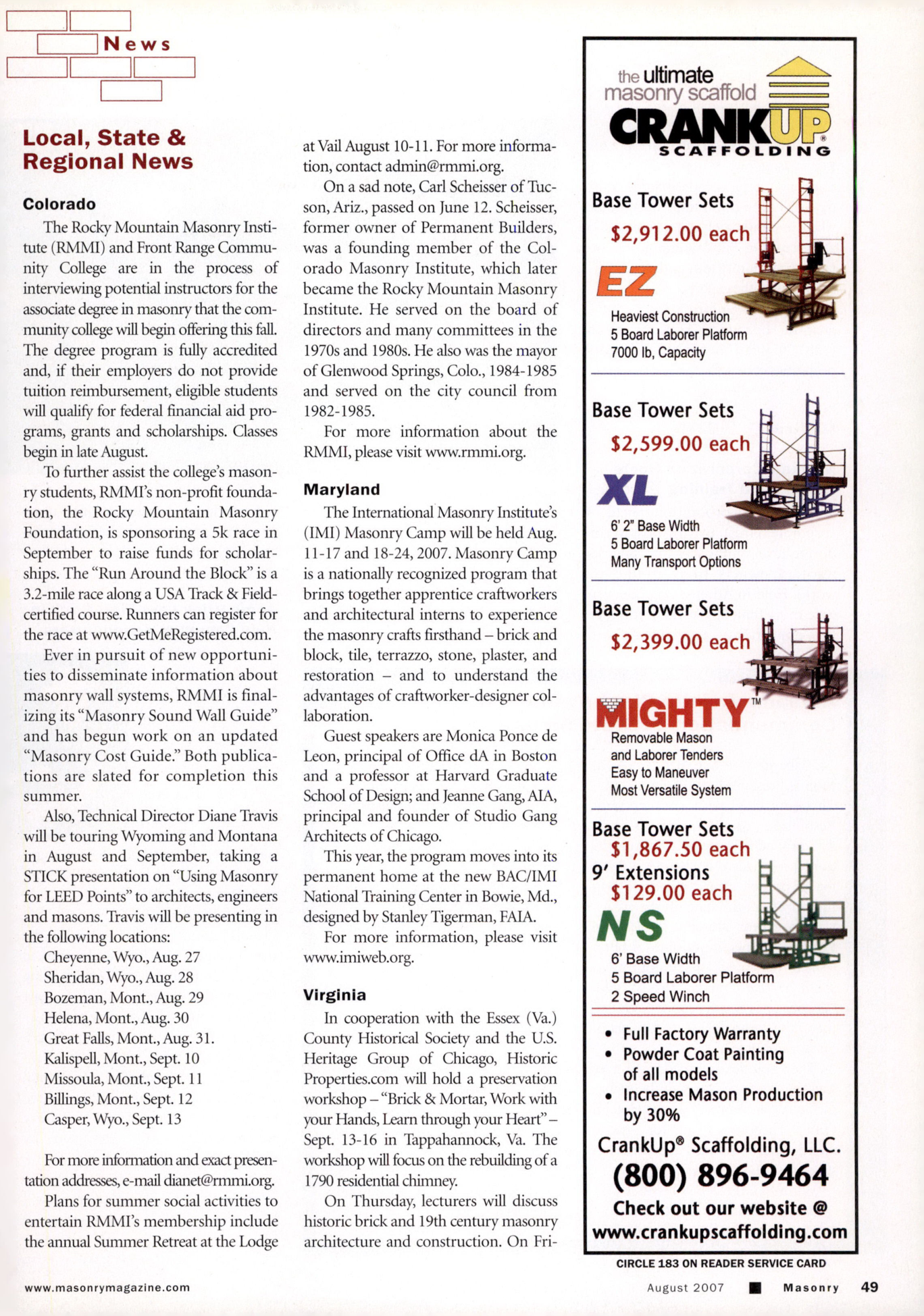 Masonry Magazine August 2007 Page. 51