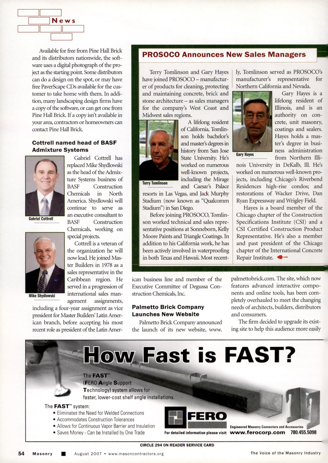 Masonry Magazine August 2007 Page. 56