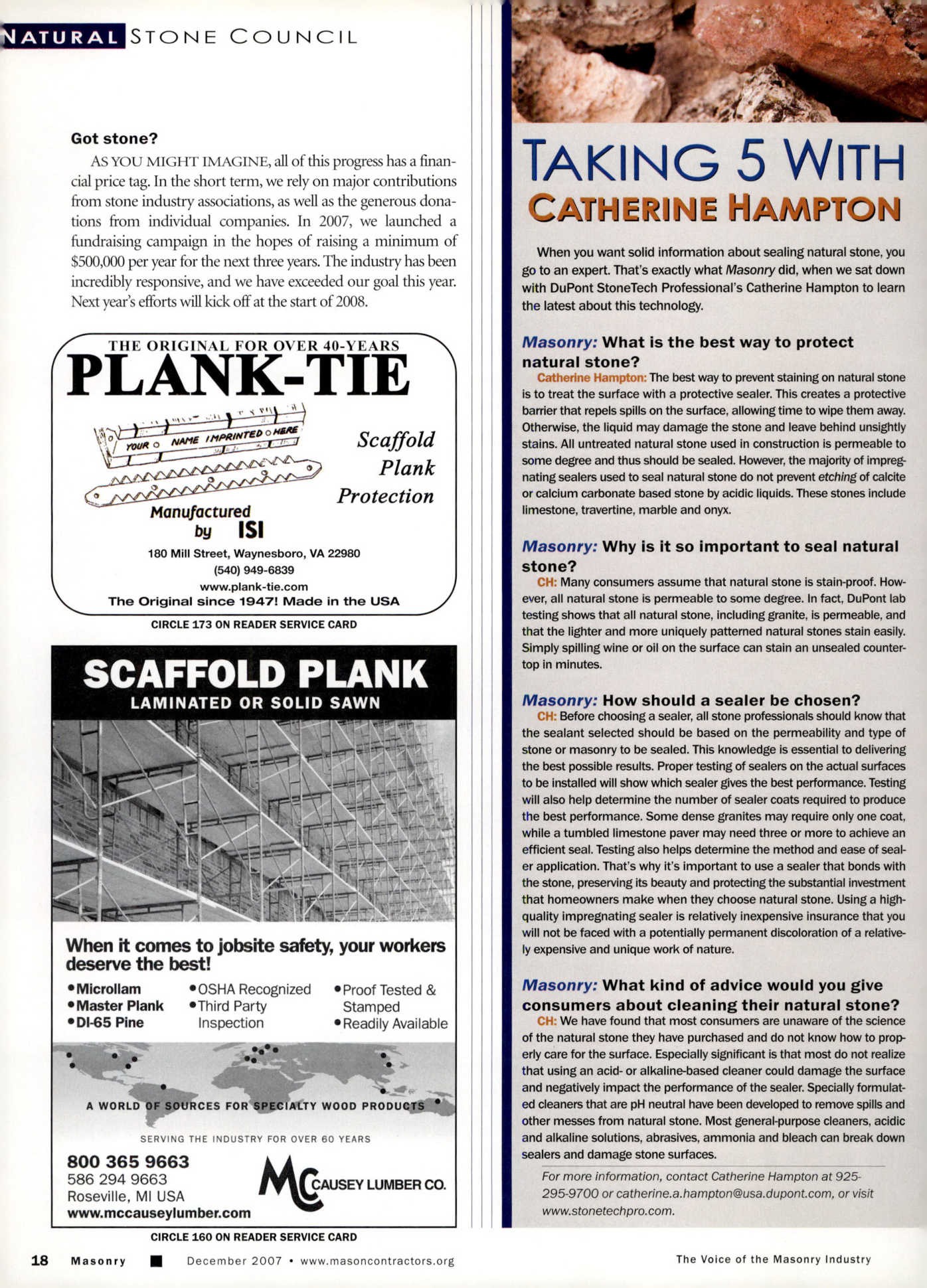 Masonry Magazine December 2007 Page. 20