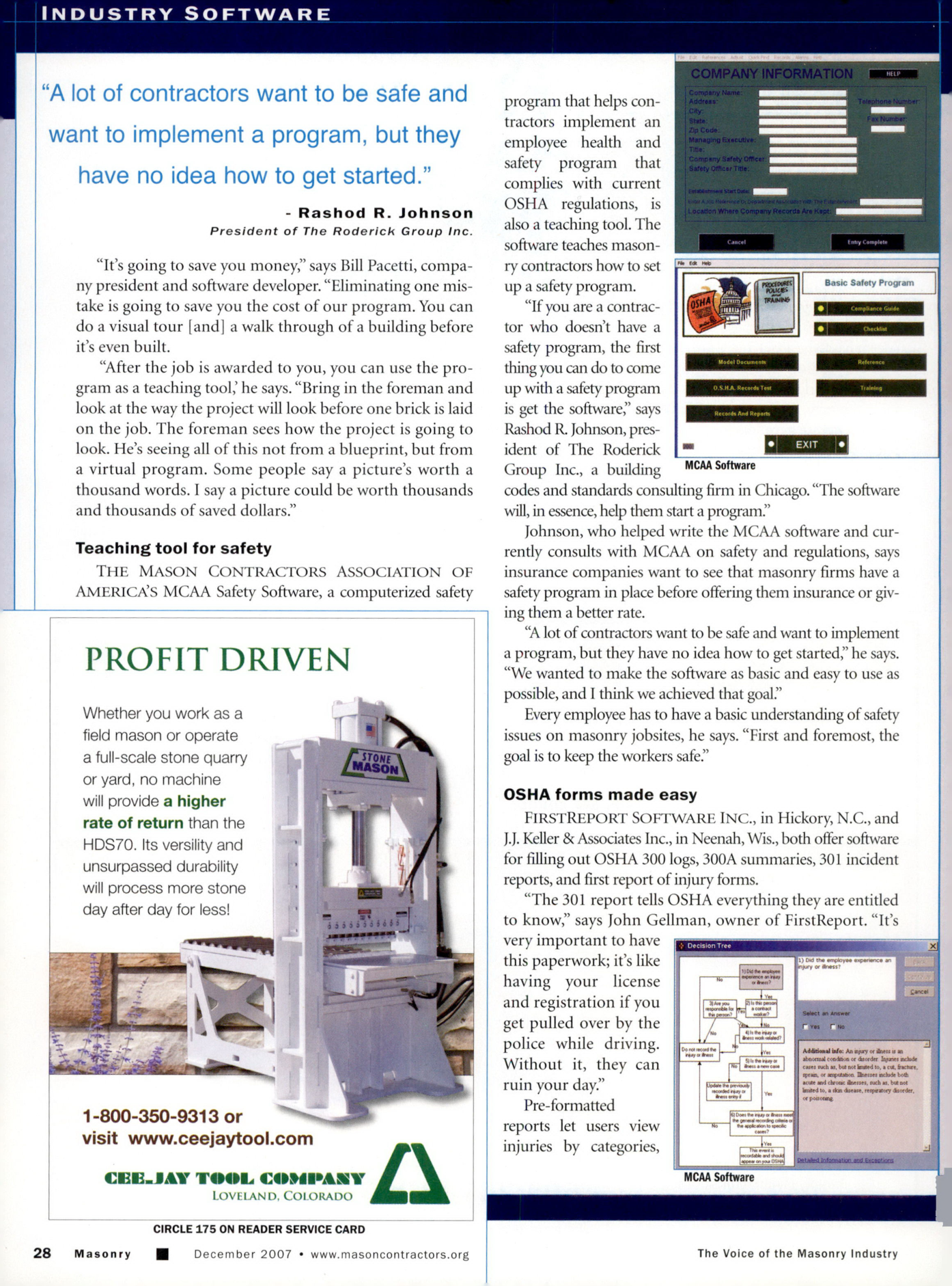 Masonry Magazine December 2007 Page. 30