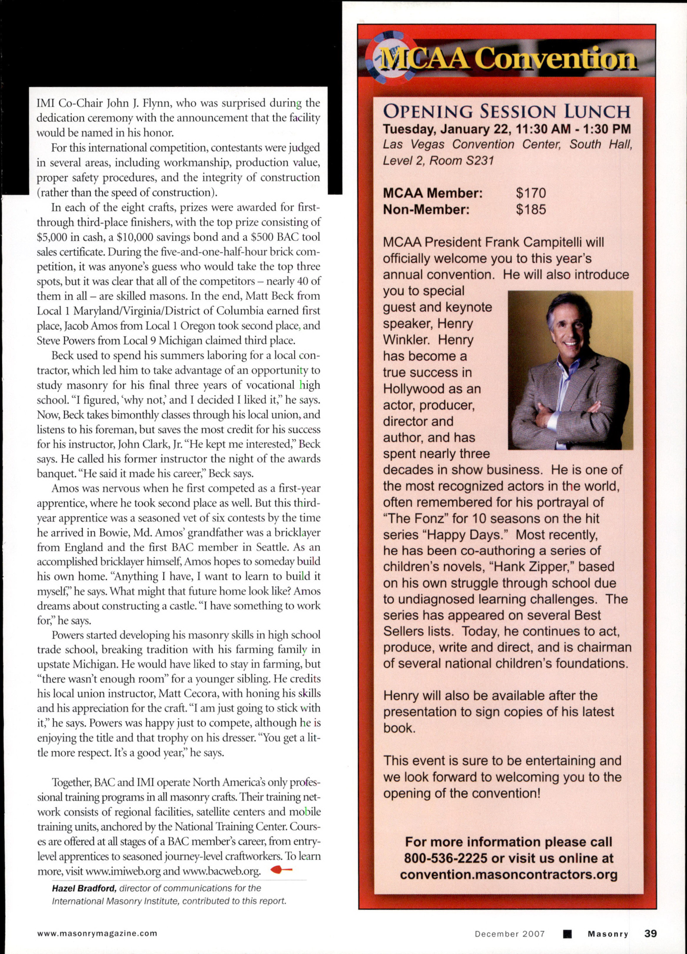 Masonry Magazine December 2007 Page. 41