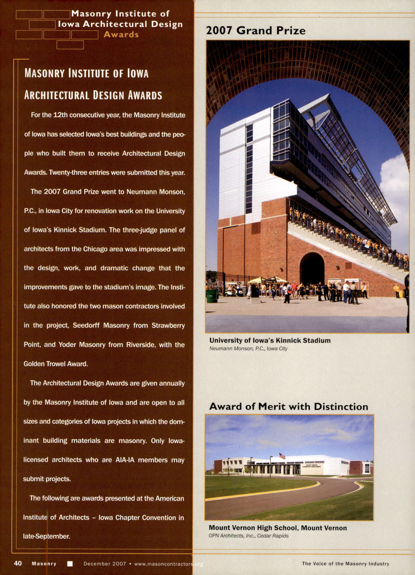 Masonry Magazine December 2007 Page. 42