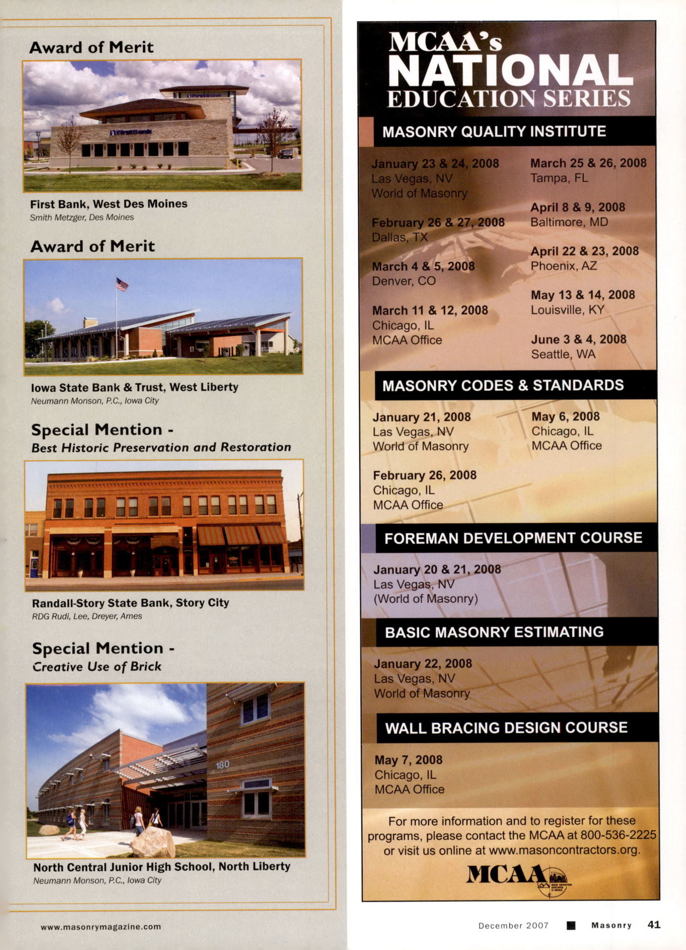 Masonry Magazine December 2007 Page. 43