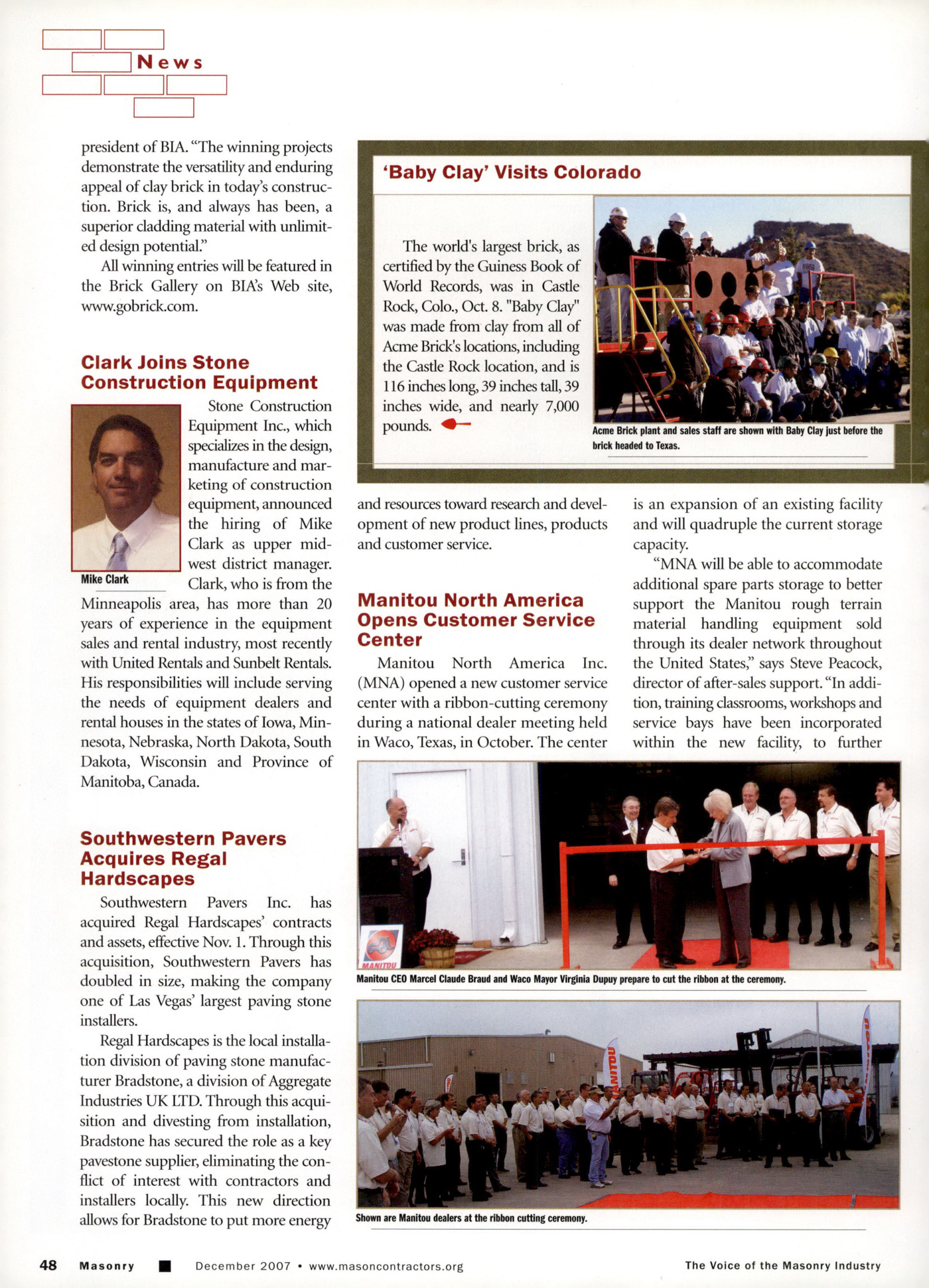 Masonry Magazine December 2007 Page. 50