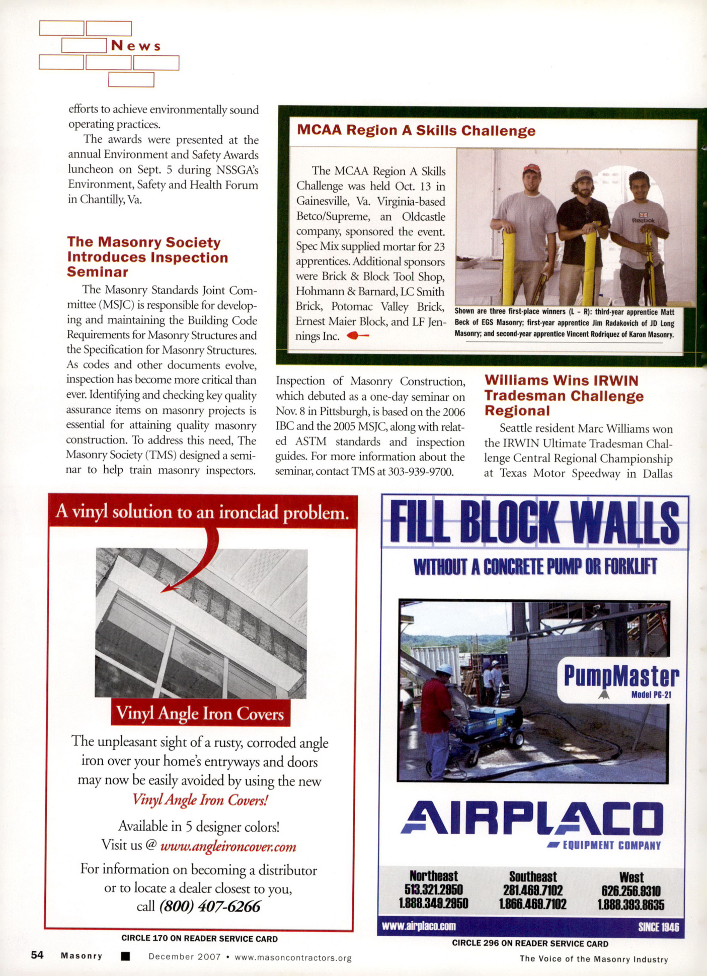Masonry Magazine December 2007 Page. 56