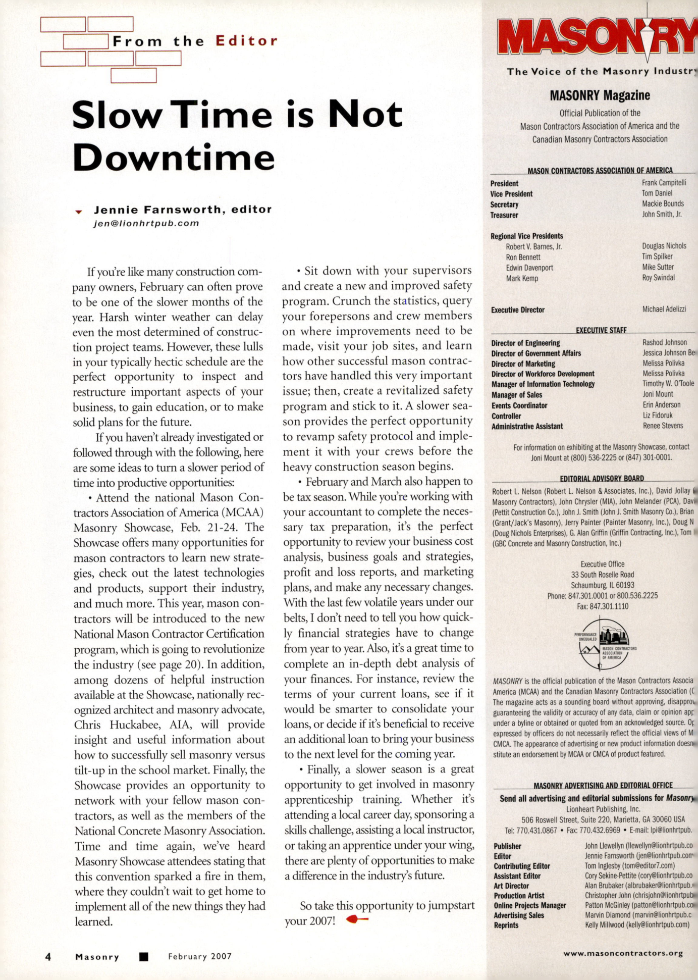 Masonry Magazine February 2007 Page. 6