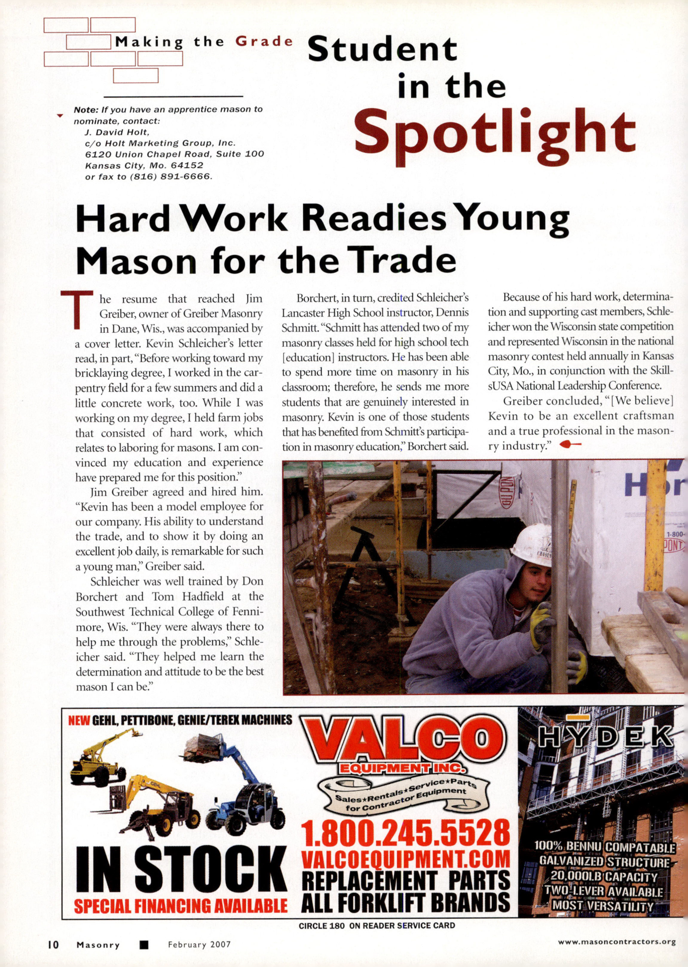 Masonry Magazine February 2007 Page. 12