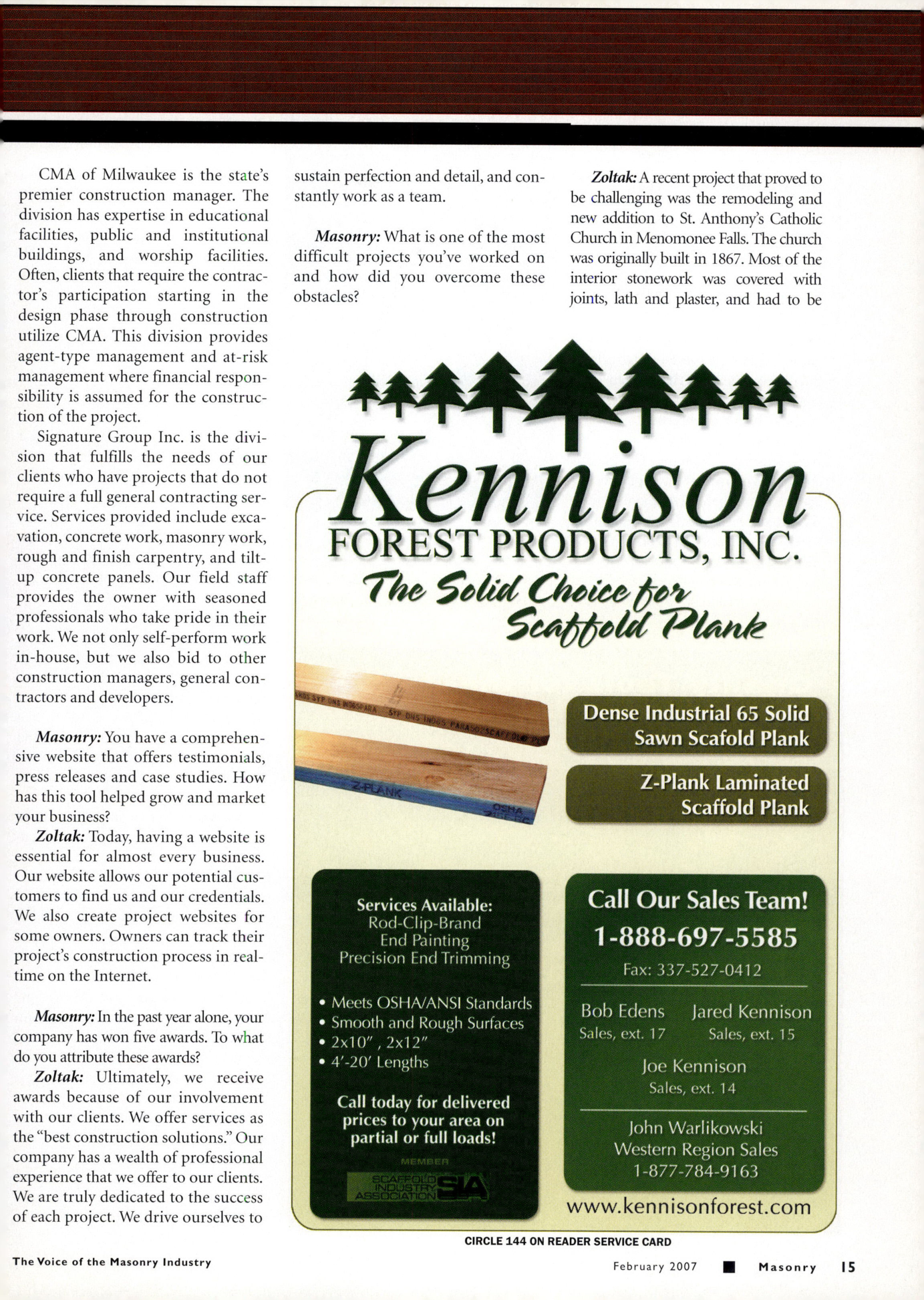 Masonry Magazine February 2007 Page. 17
