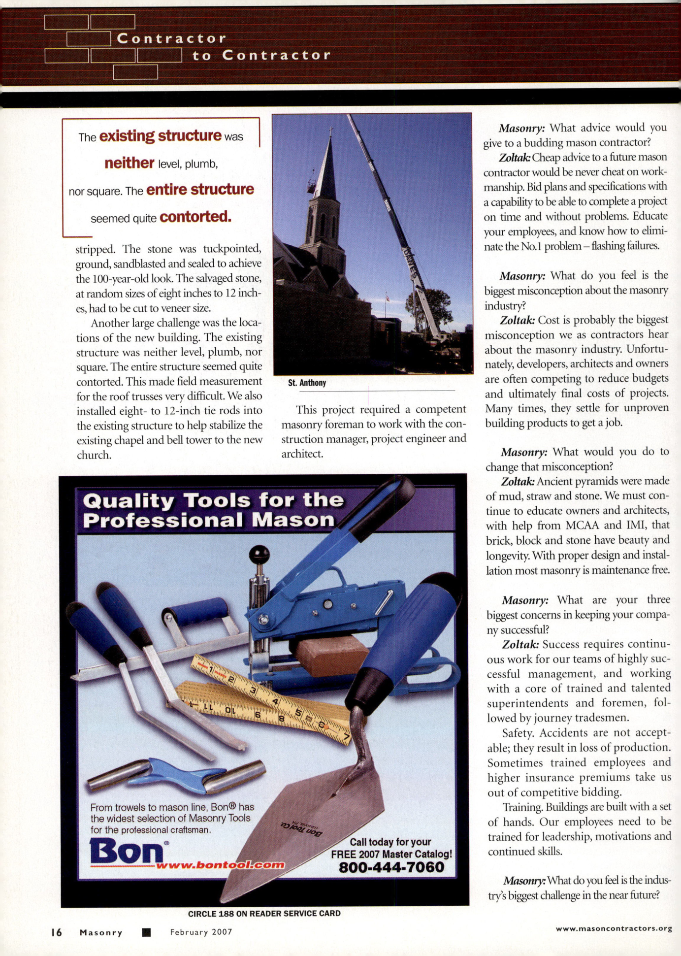 Masonry Magazine February 2007 Page. 18