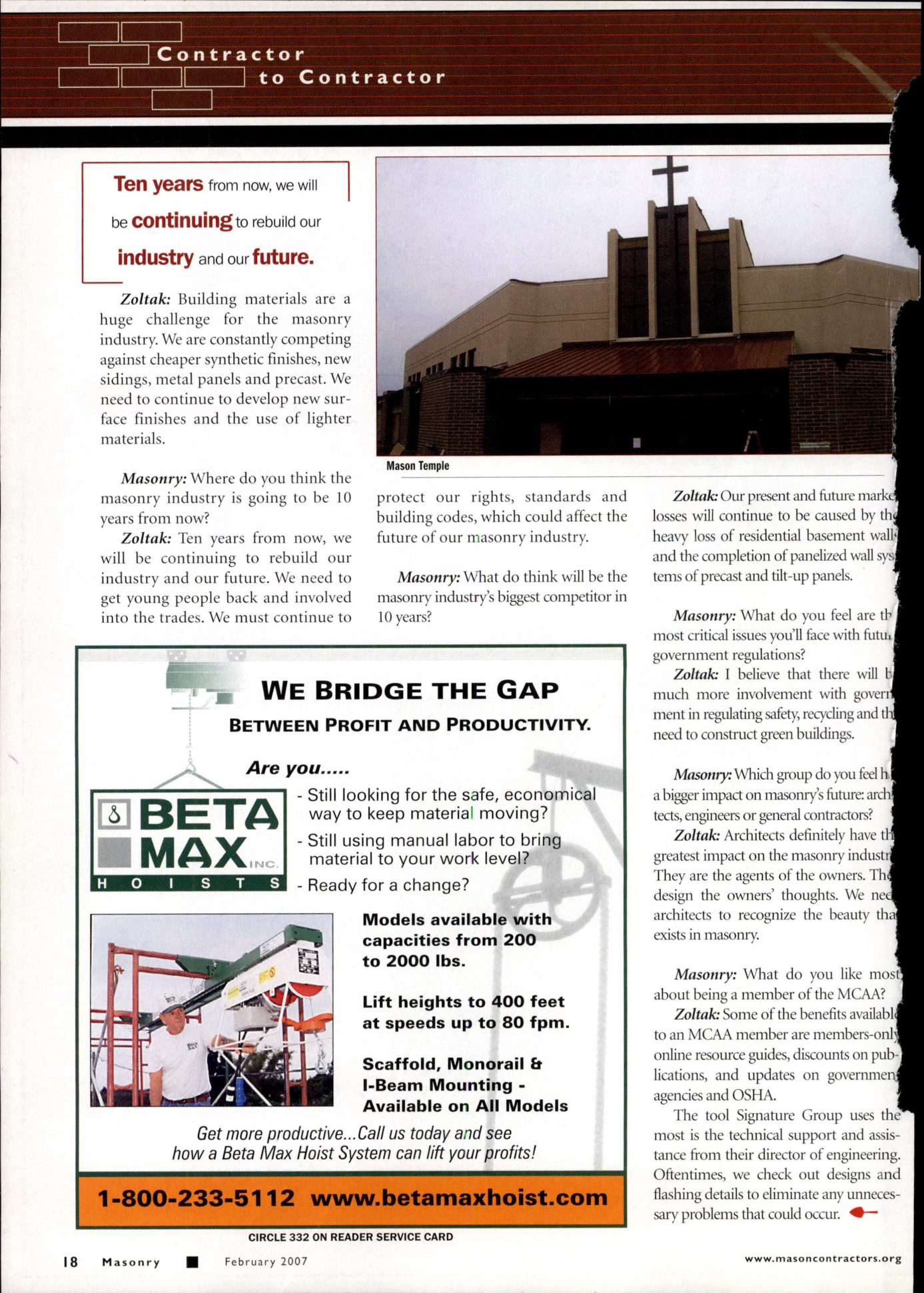 Masonry Magazine February 2007 Page. 24