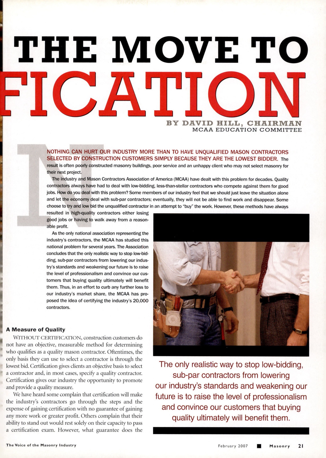Masonry Magazine February 2007 Page. 27