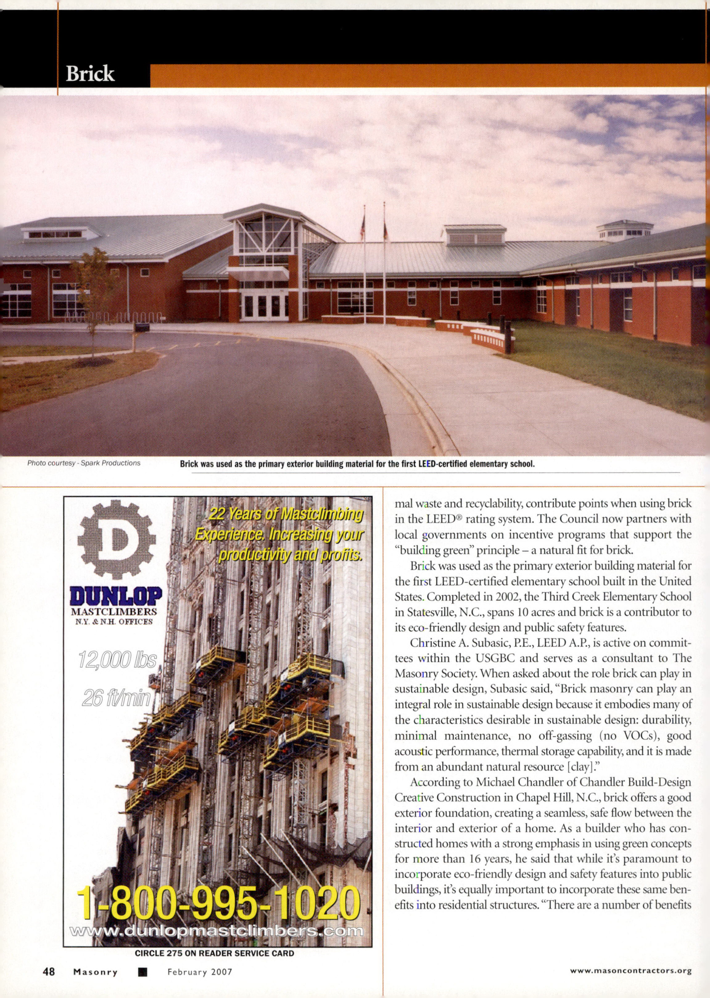 Masonry Magazine February 2007 Page. 54