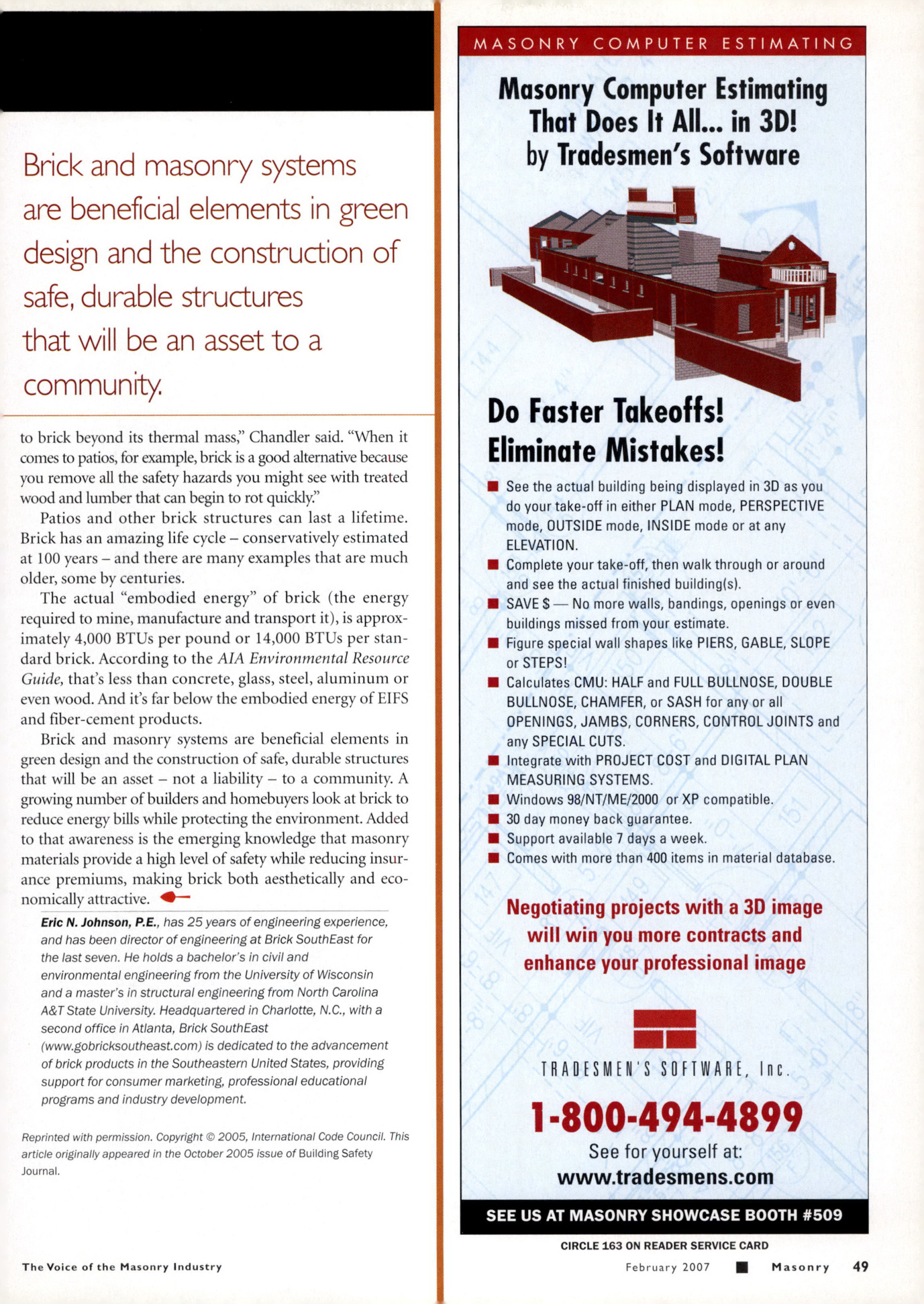 Masonry Magazine February 2007 Page. 55