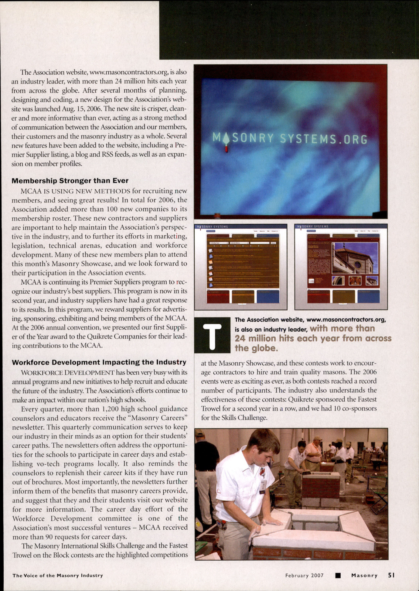 Masonry Magazine February 2007 Page. 57