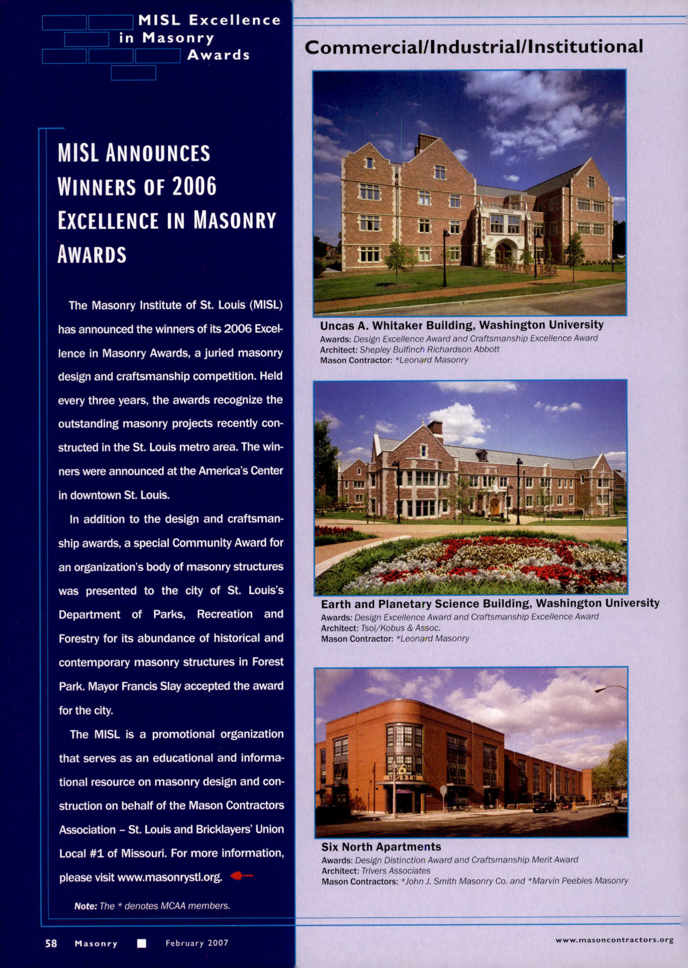 Masonry Magazine February 2007 Page. 64