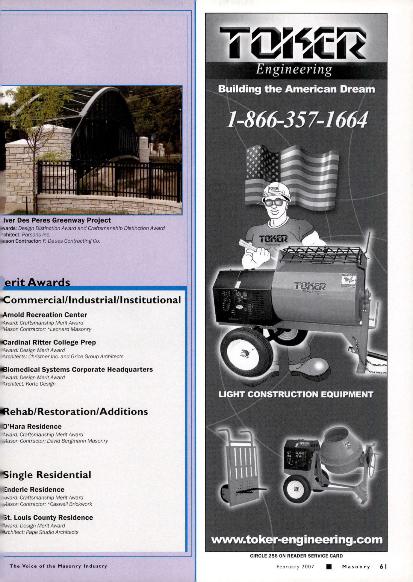 Masonry Magazine February 2007 Page. 67