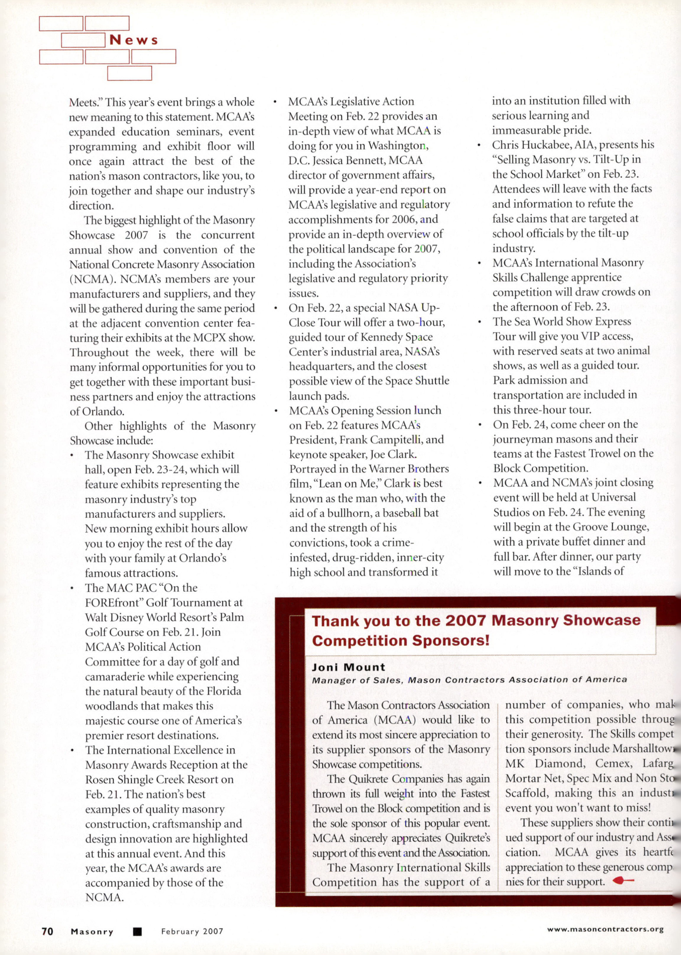 Masonry Magazine February 2007 Page. 76