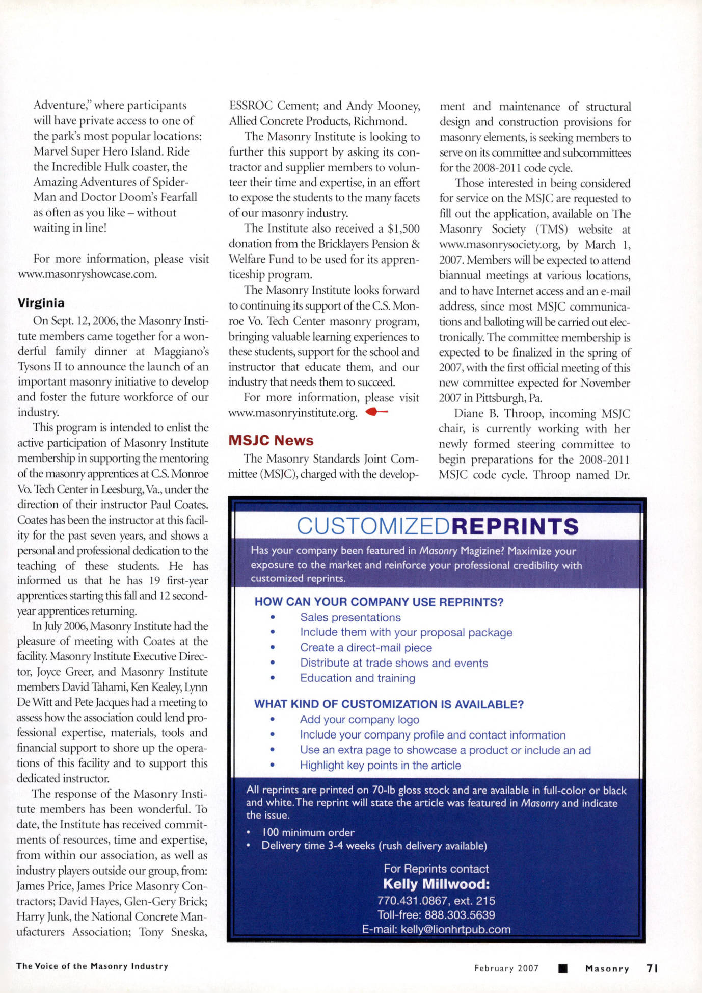Masonry Magazine February 2007 Page. 77