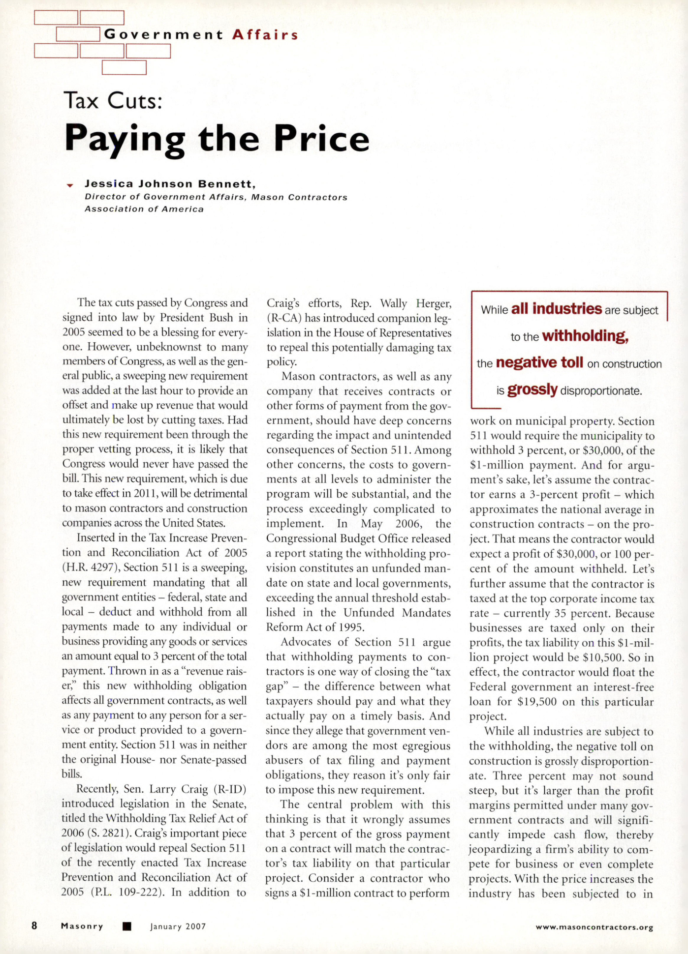 Masonry Magazine January 2007 Page. 10