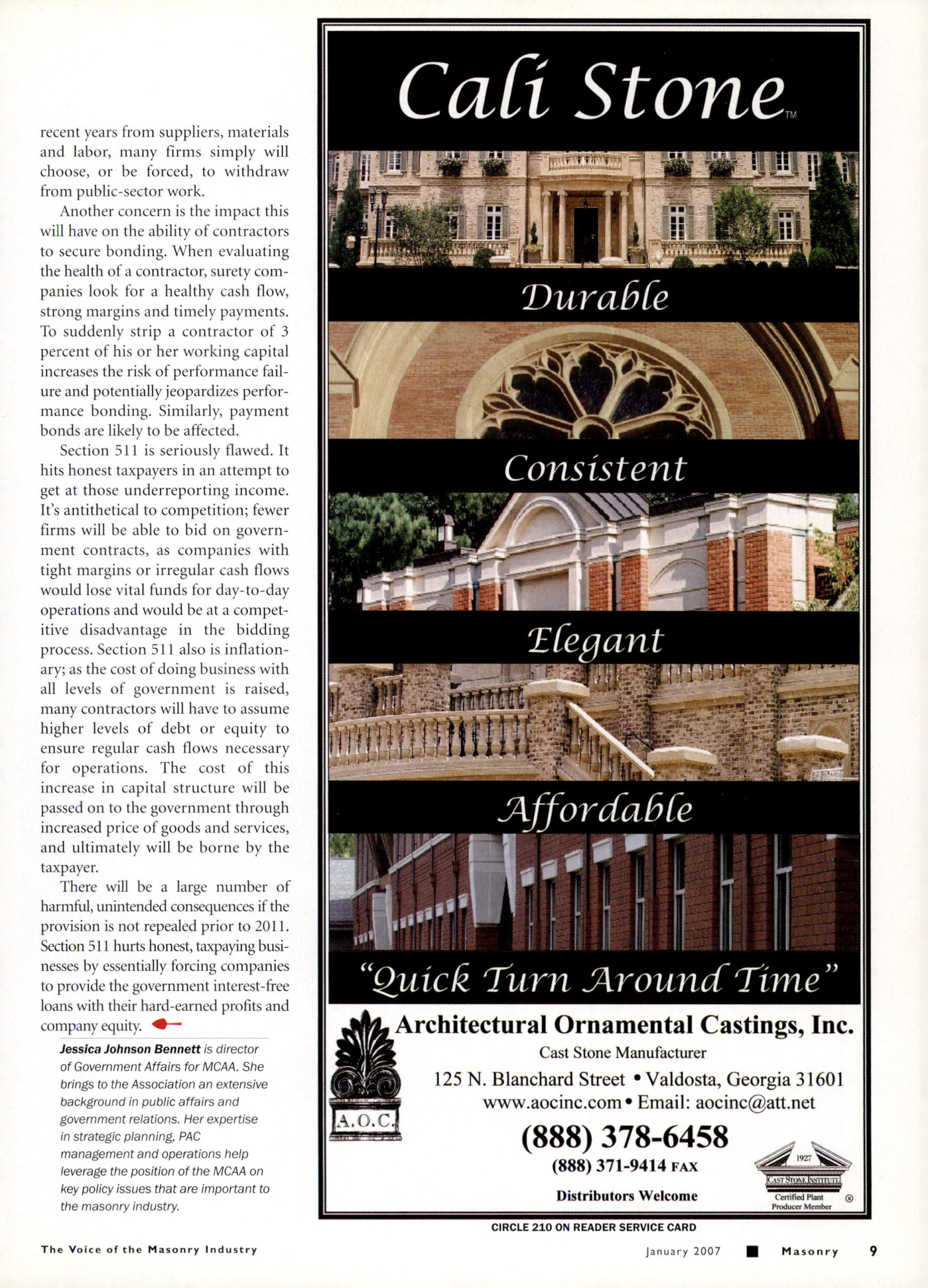 Masonry Magazine January 2007 Page. 11