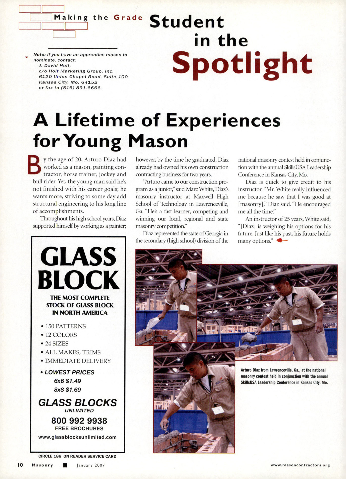 Masonry Magazine January 2007 Page. 12