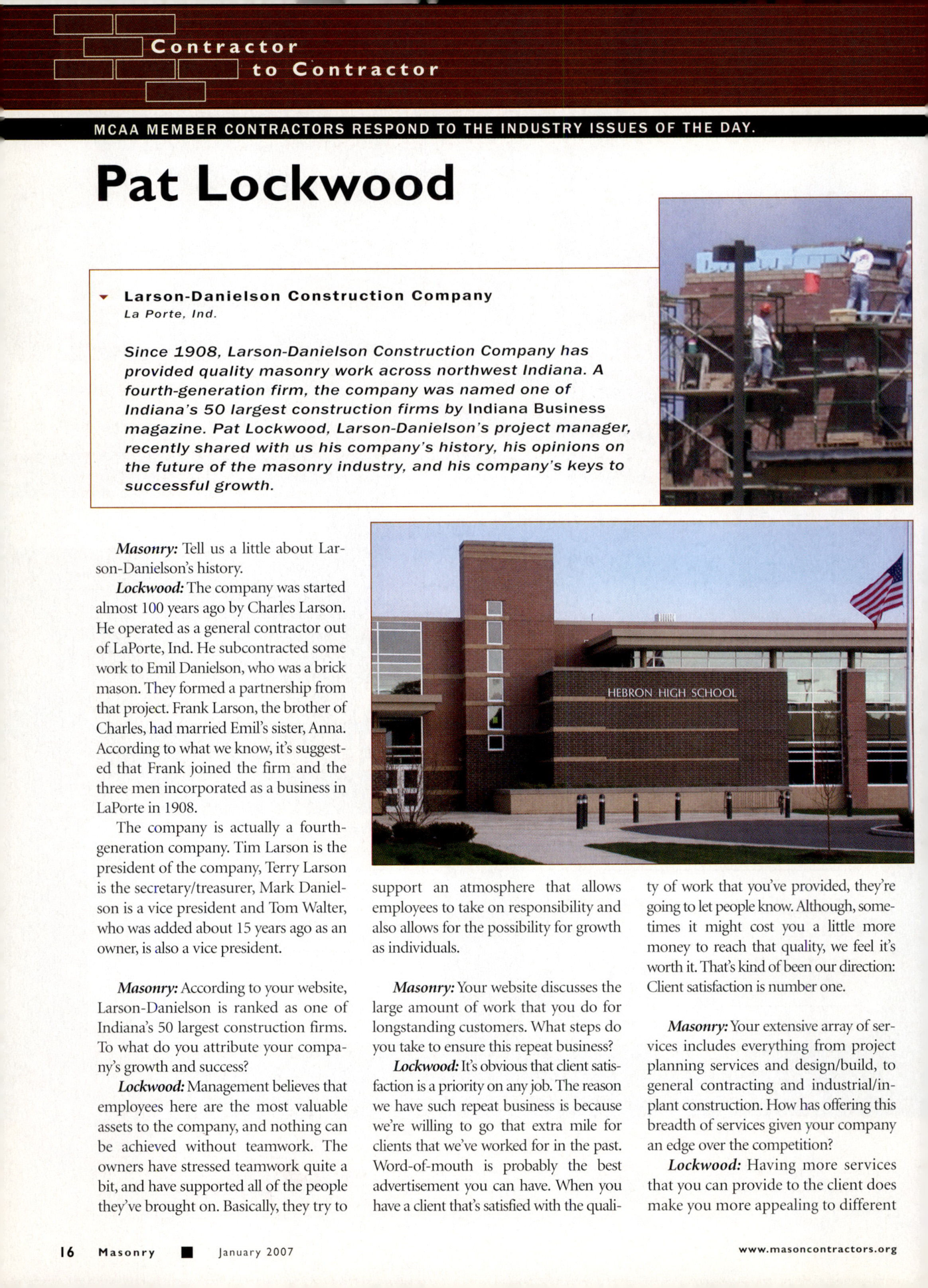 Masonry Magazine January 2007 Page. 18