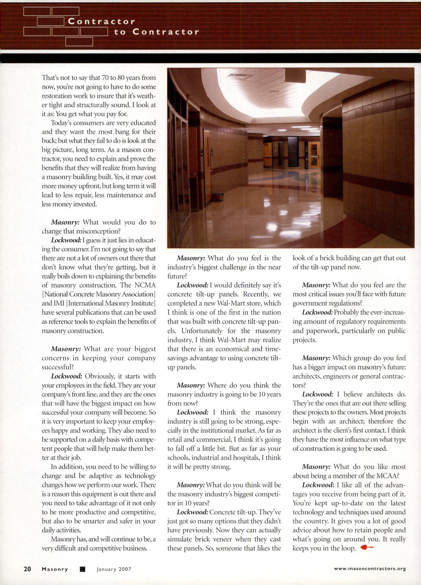 Masonry Magazine January 2007 Page. 26