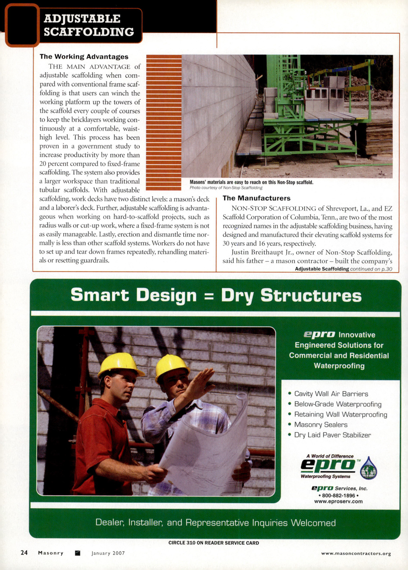 Masonry Magazine January 2007 Page. 30