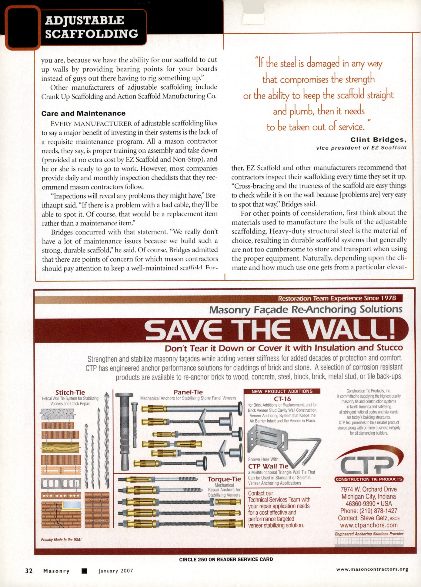 Masonry Magazine January 2007 Page. 38