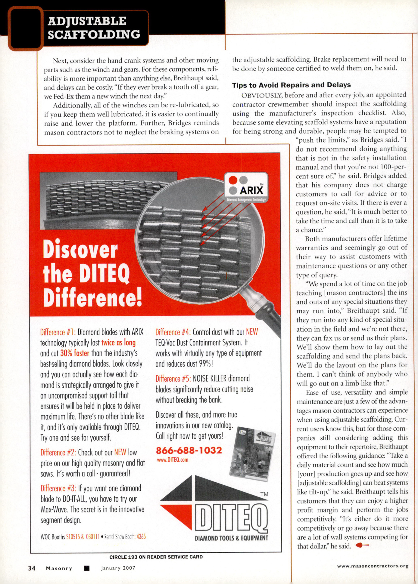 Masonry Magazine January 2007 Page. 40