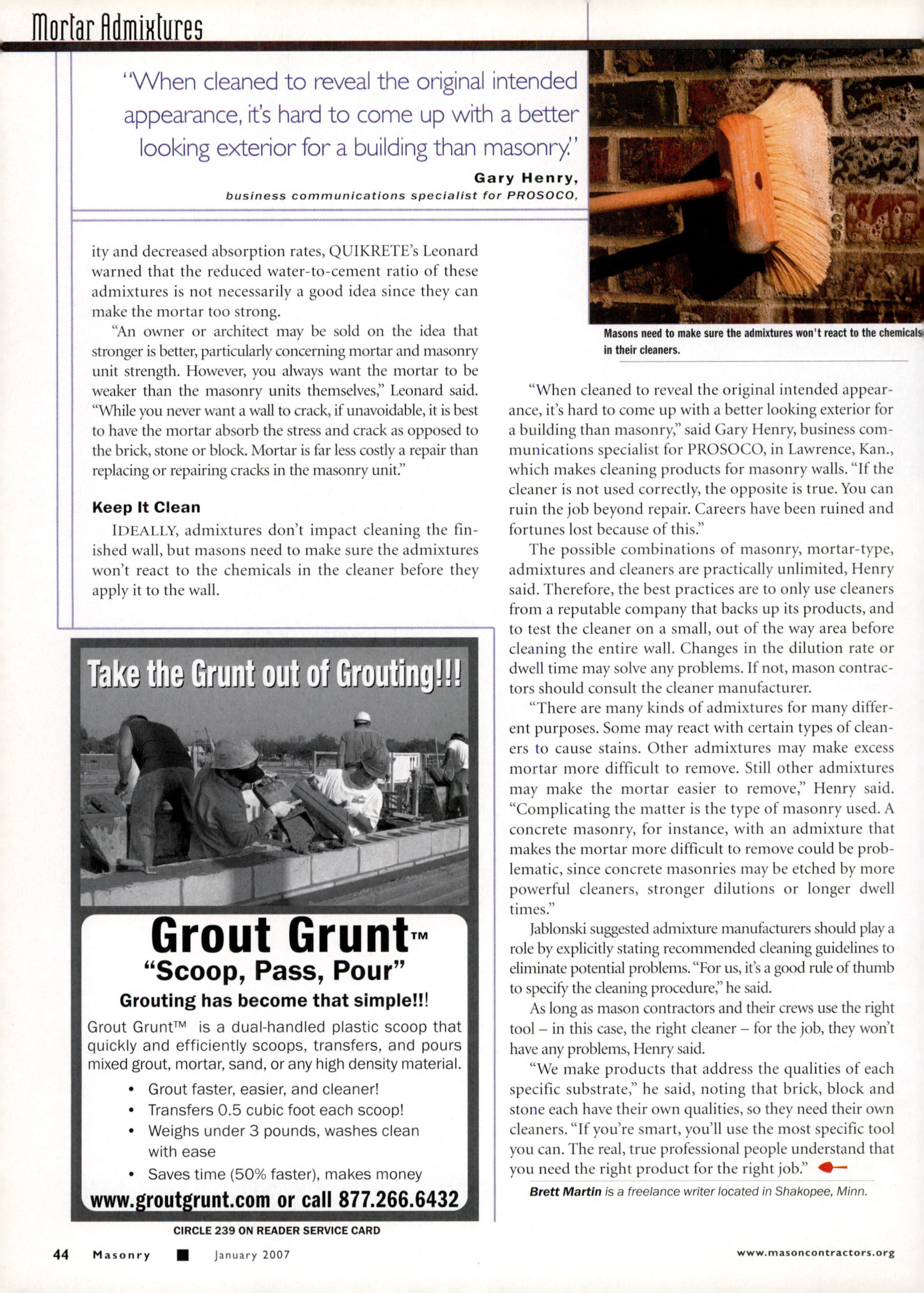 Masonry Magazine January 2007 Page. 50