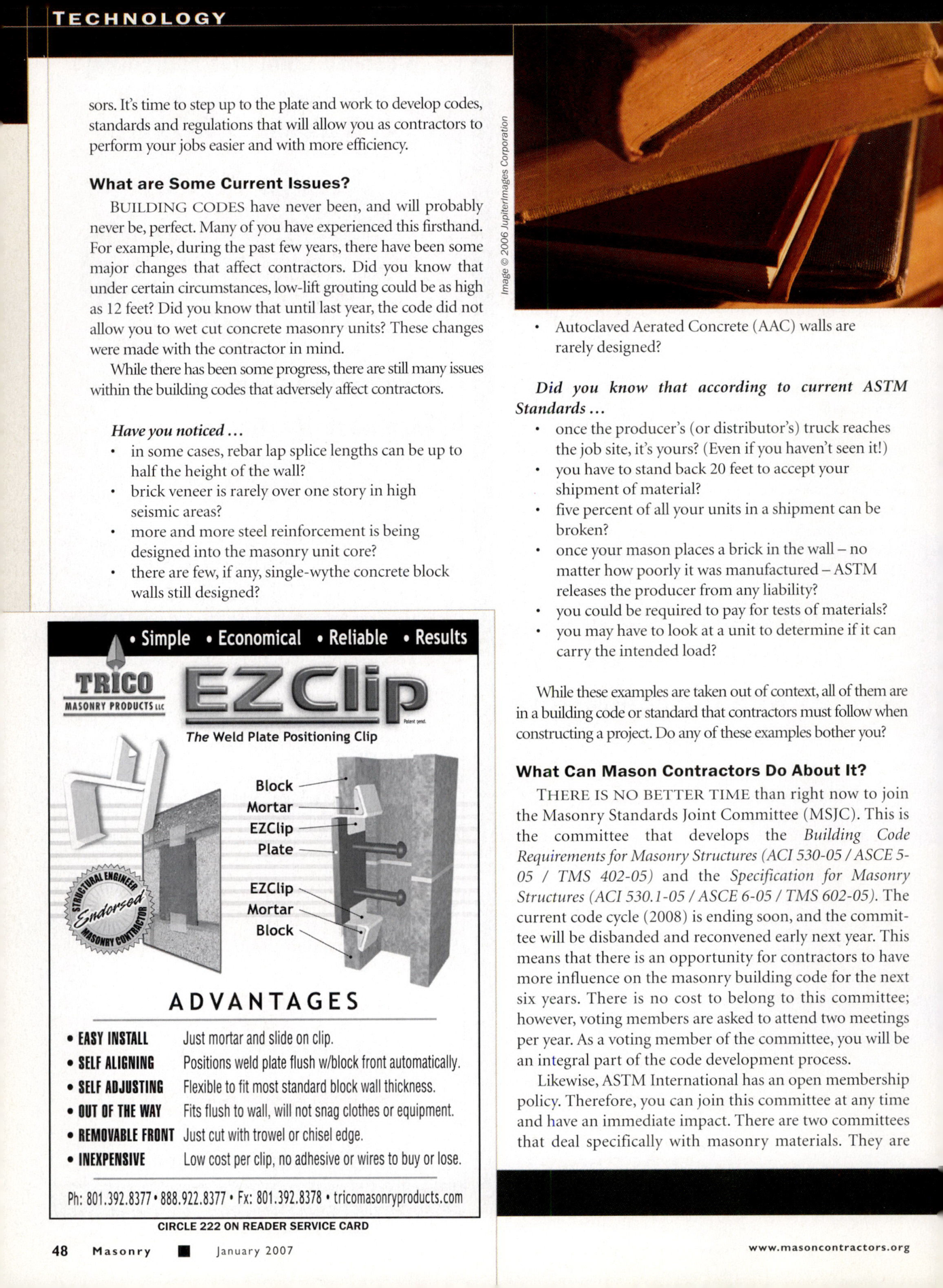 Masonry Magazine January 2007 Page. 54