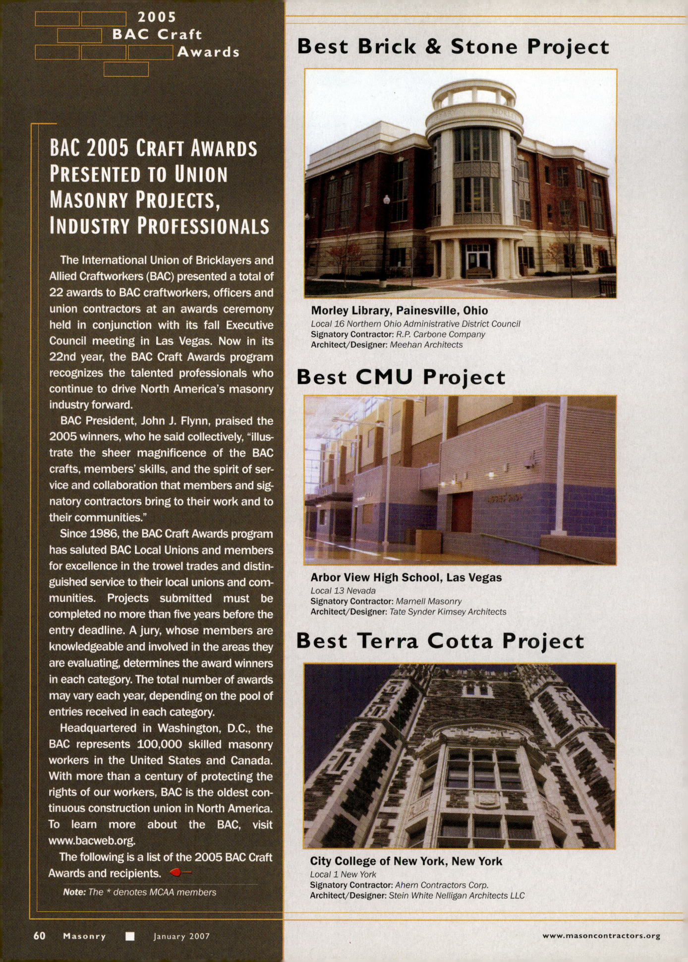 Masonry Magazine January 2007 Page. 66