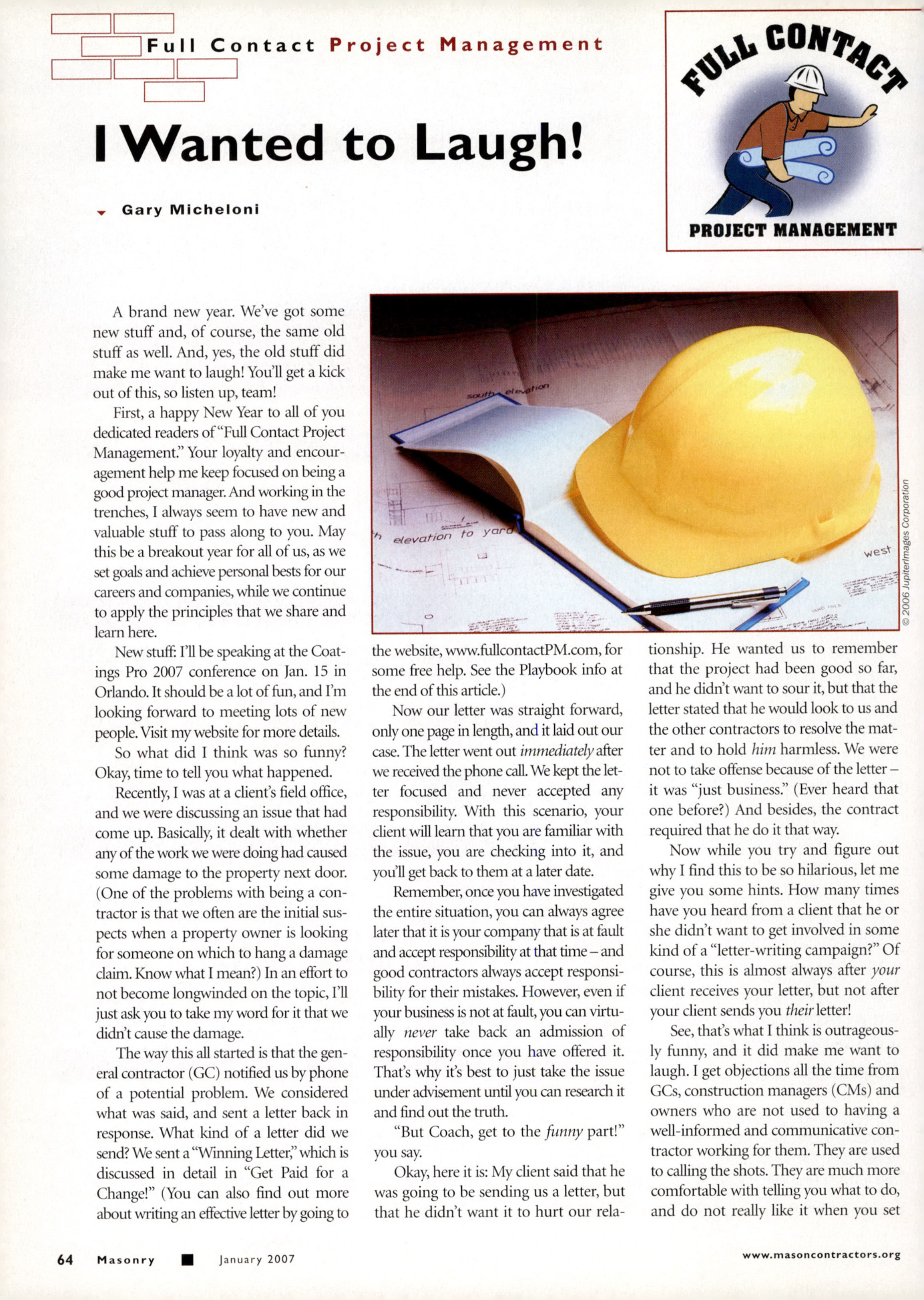 Masonry Magazine January 2007 Page. 70