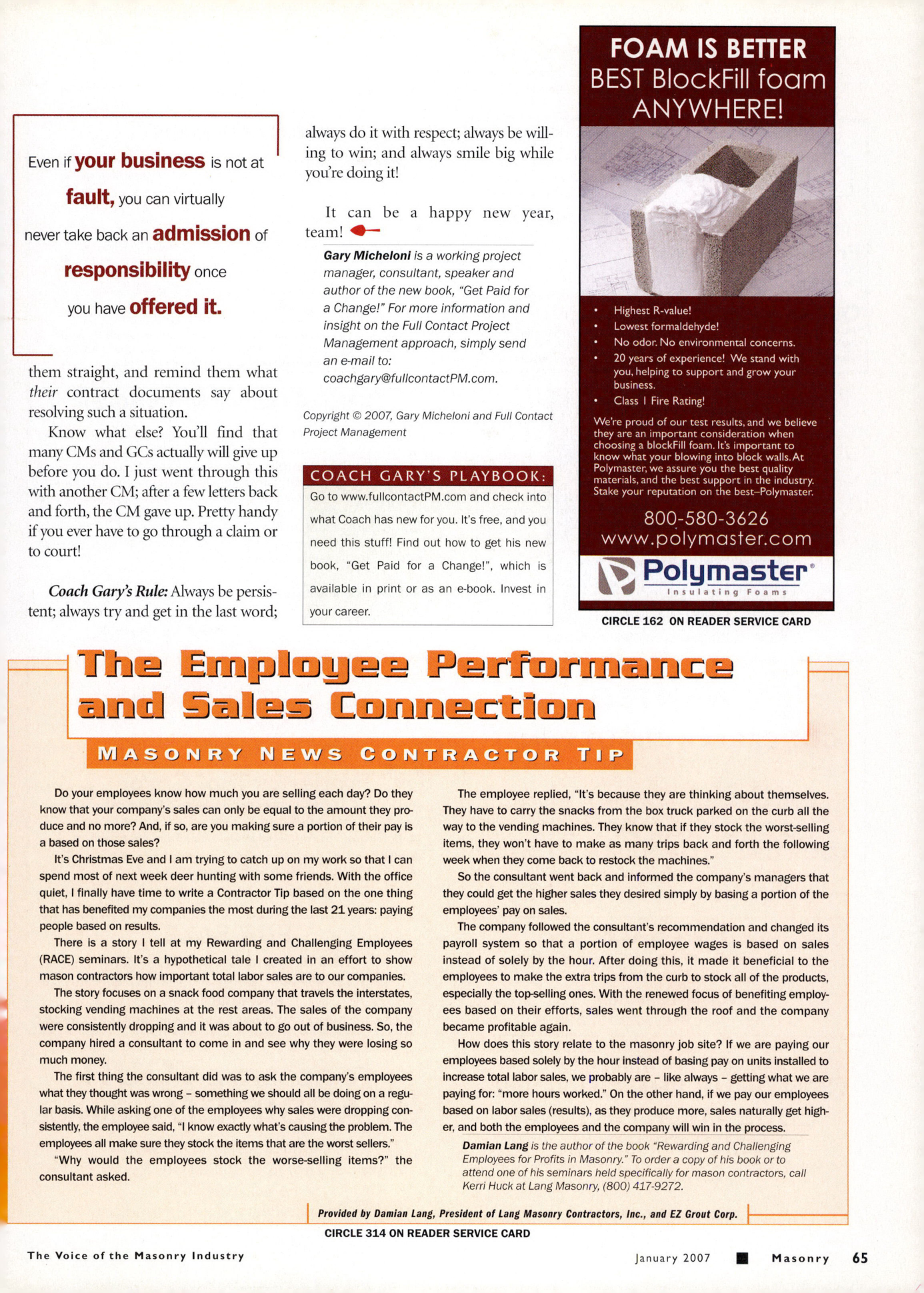 Masonry Magazine January 2007 Page. 71