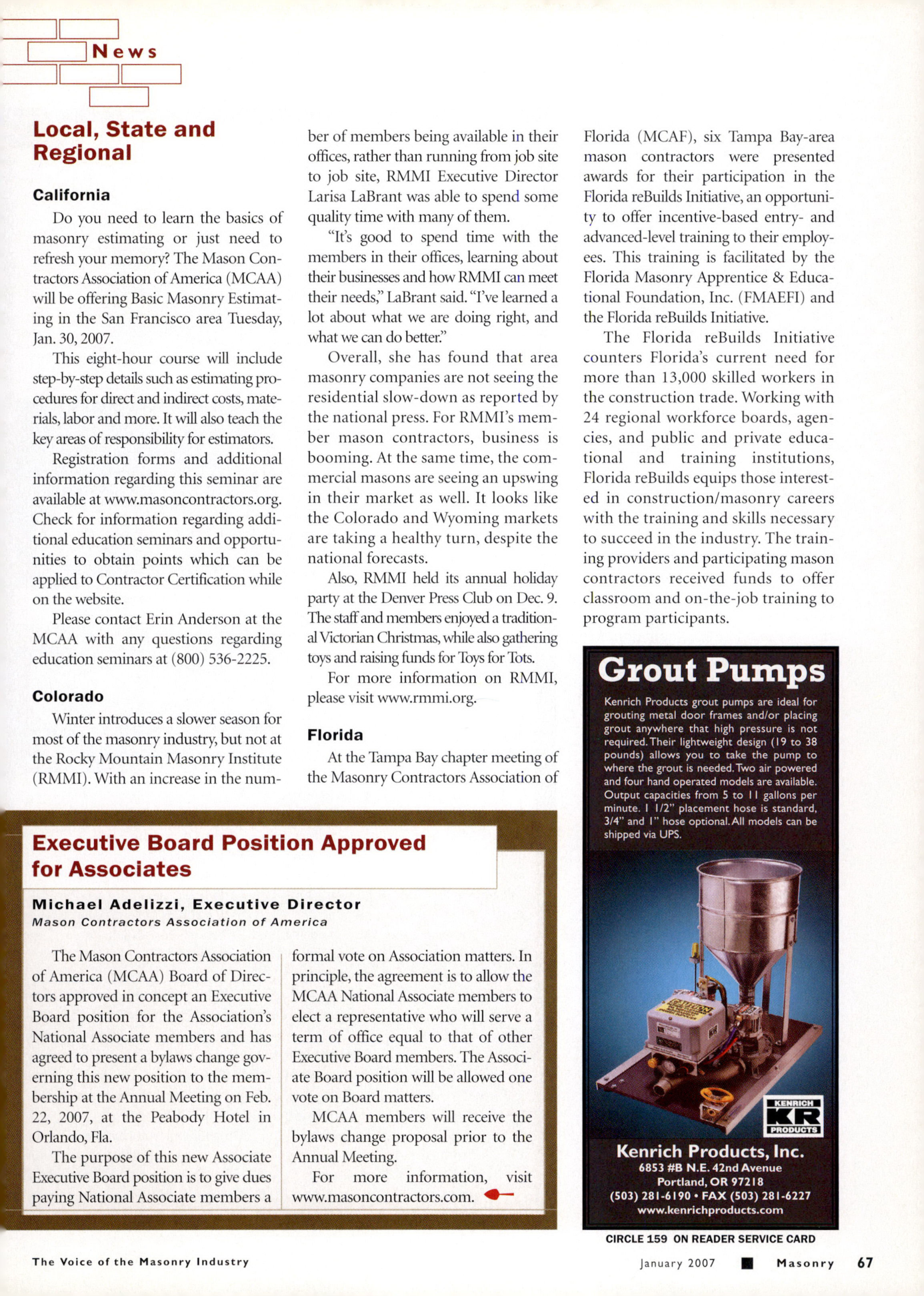Masonry Magazine January 2007 Page. 73