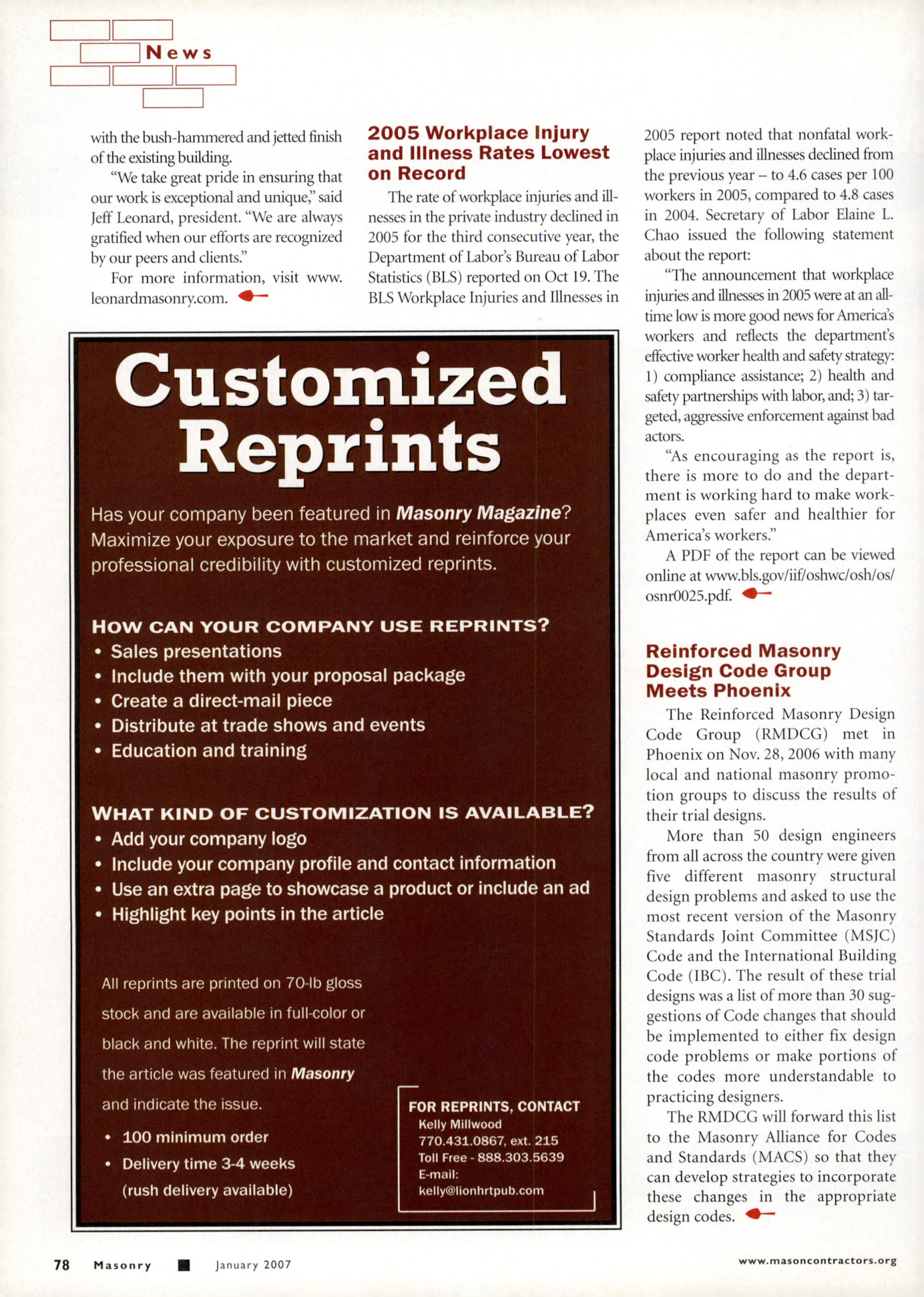 Masonry Magazine January 2007 Page. 84