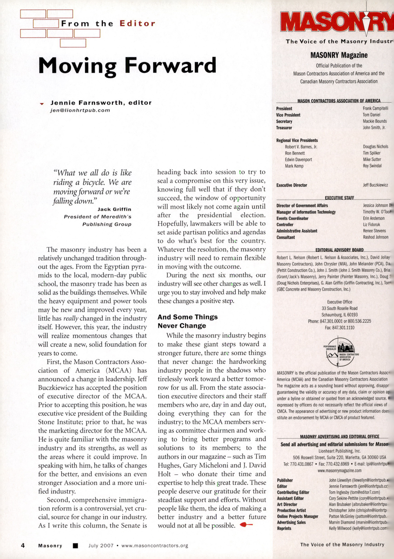 Masonry Magazine July 2007 Page. 6