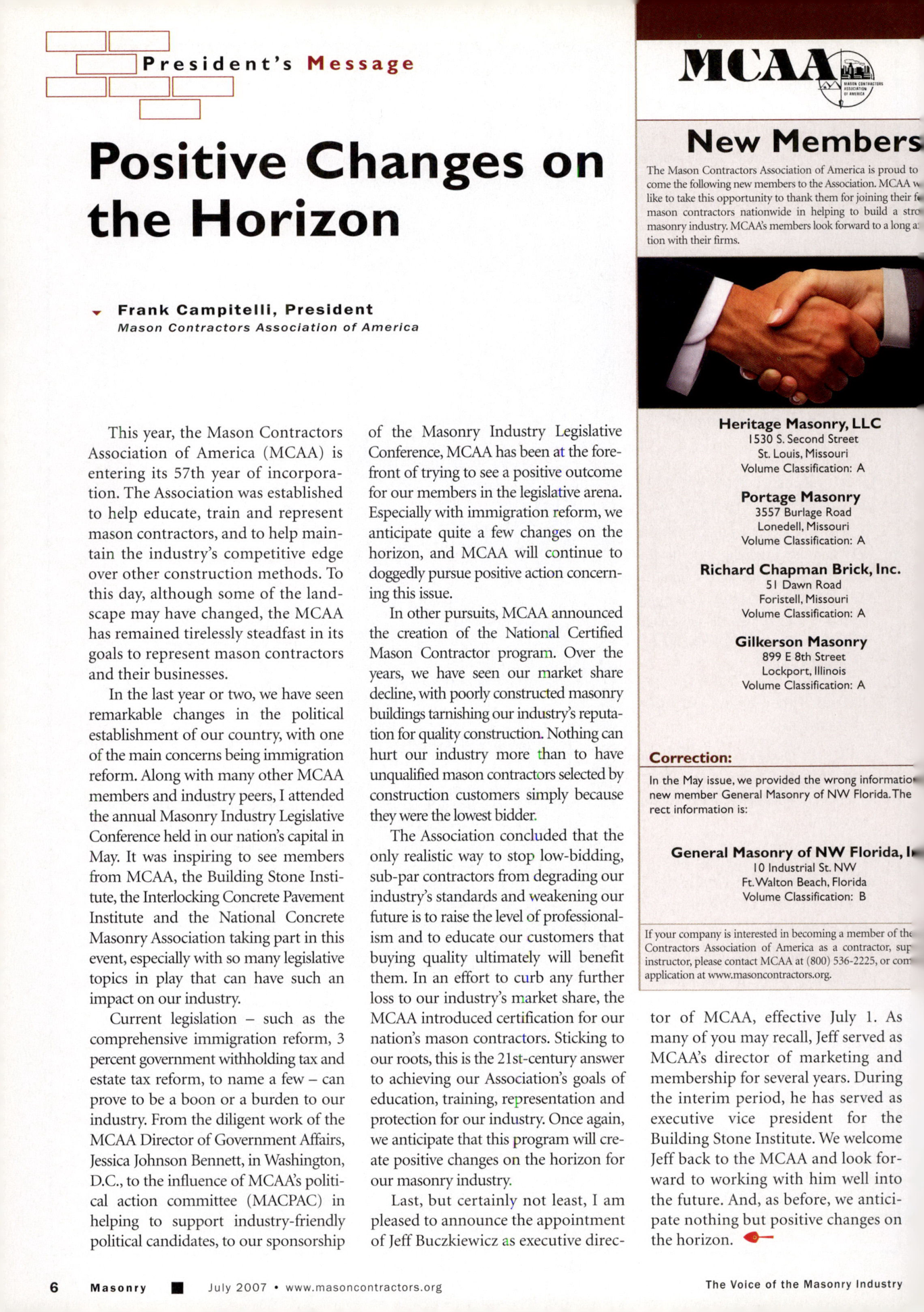 Masonry Magazine July 2007 Page. 8