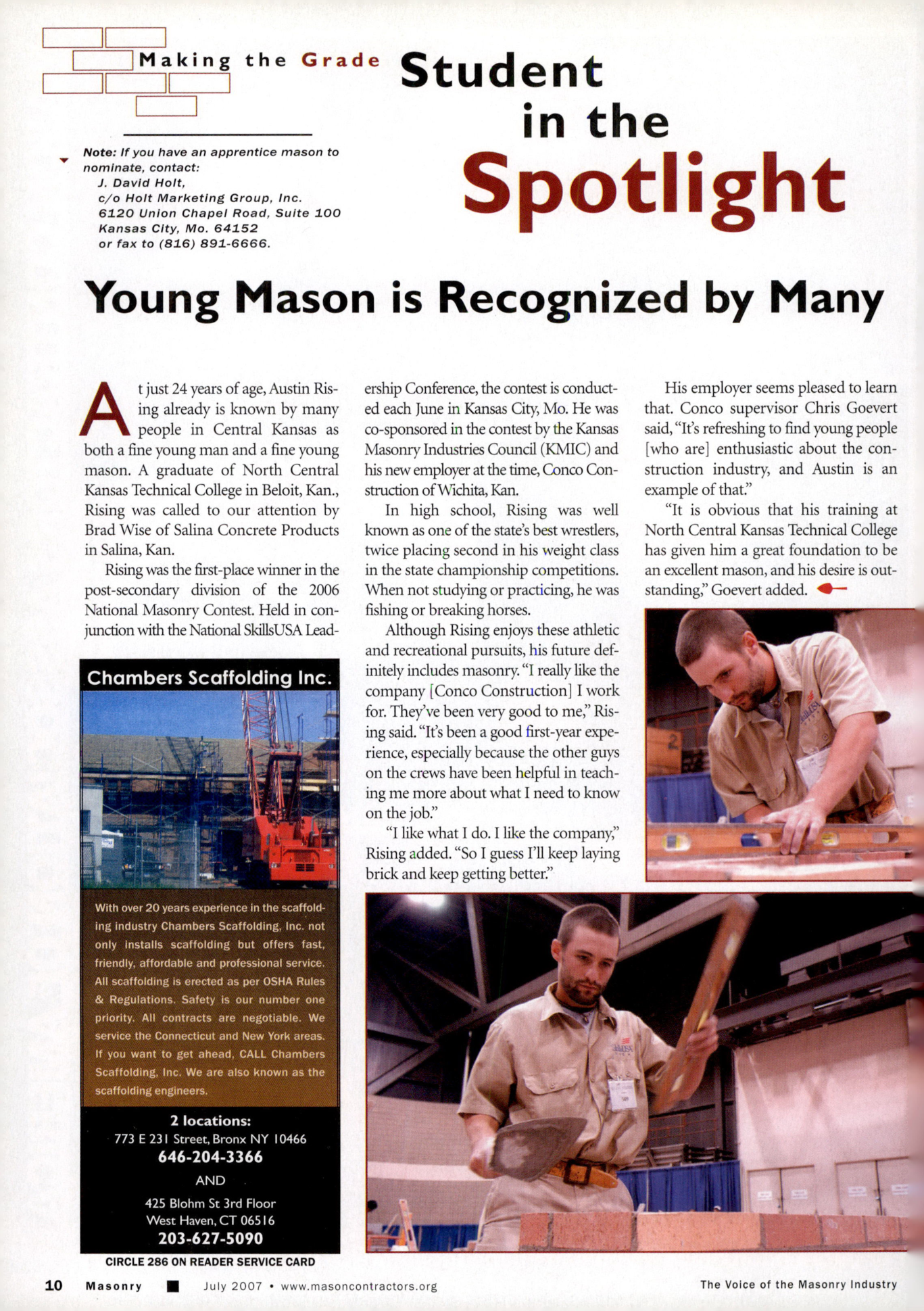 Masonry Magazine July 2007 Page. 12